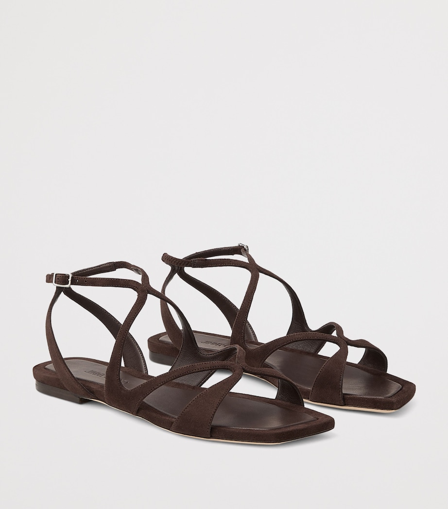 Jimmy Choo Ayla Suede Sandals Chocolate Image 5