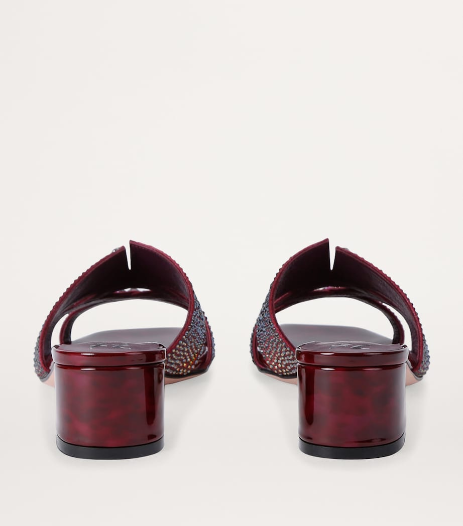 Leather Embellished Olympia Mules 35 BROWN/OTH Image 2