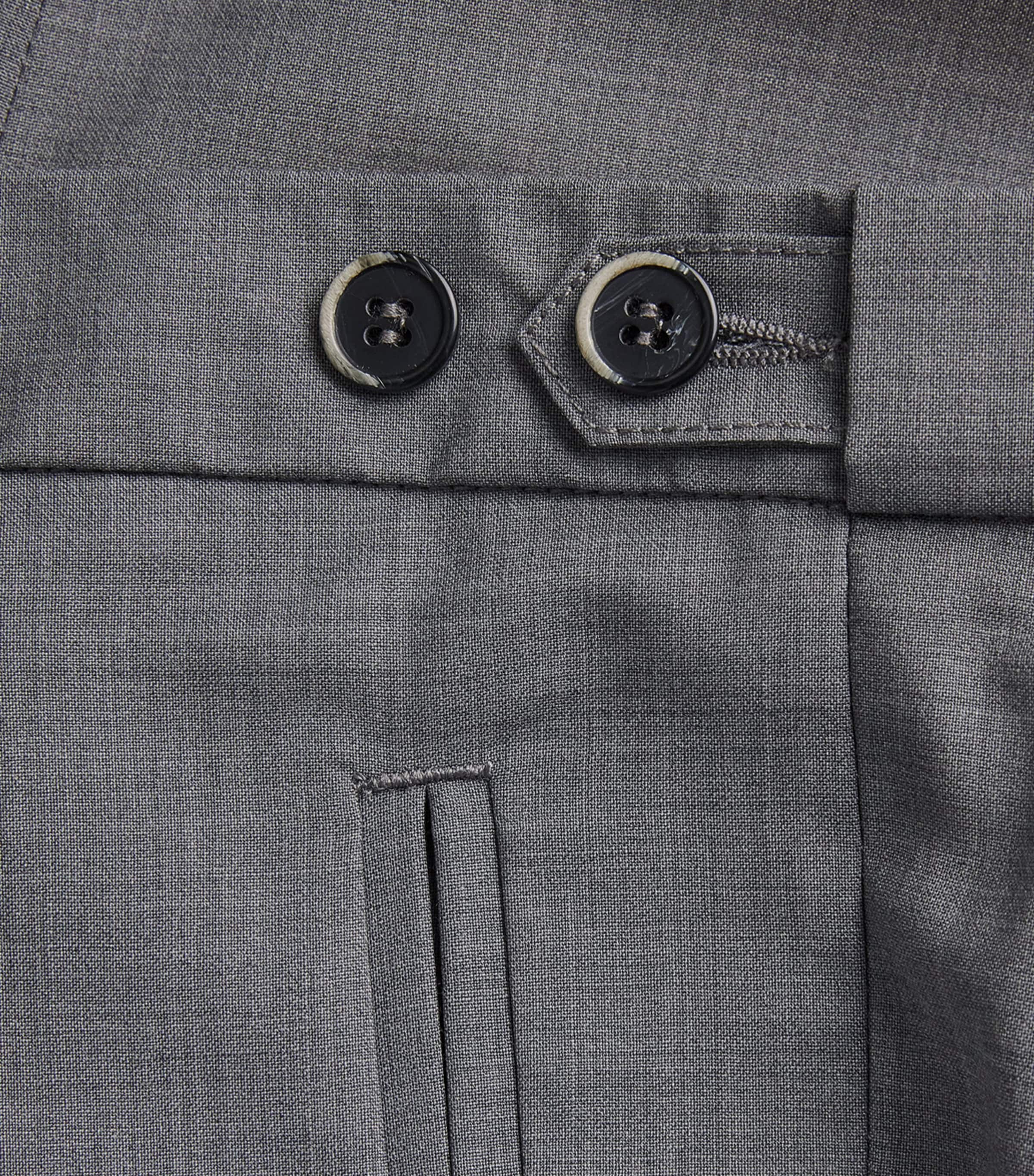 Barena Mens Cotton-Blend Slim Tailored Trousers Grigio Image 6