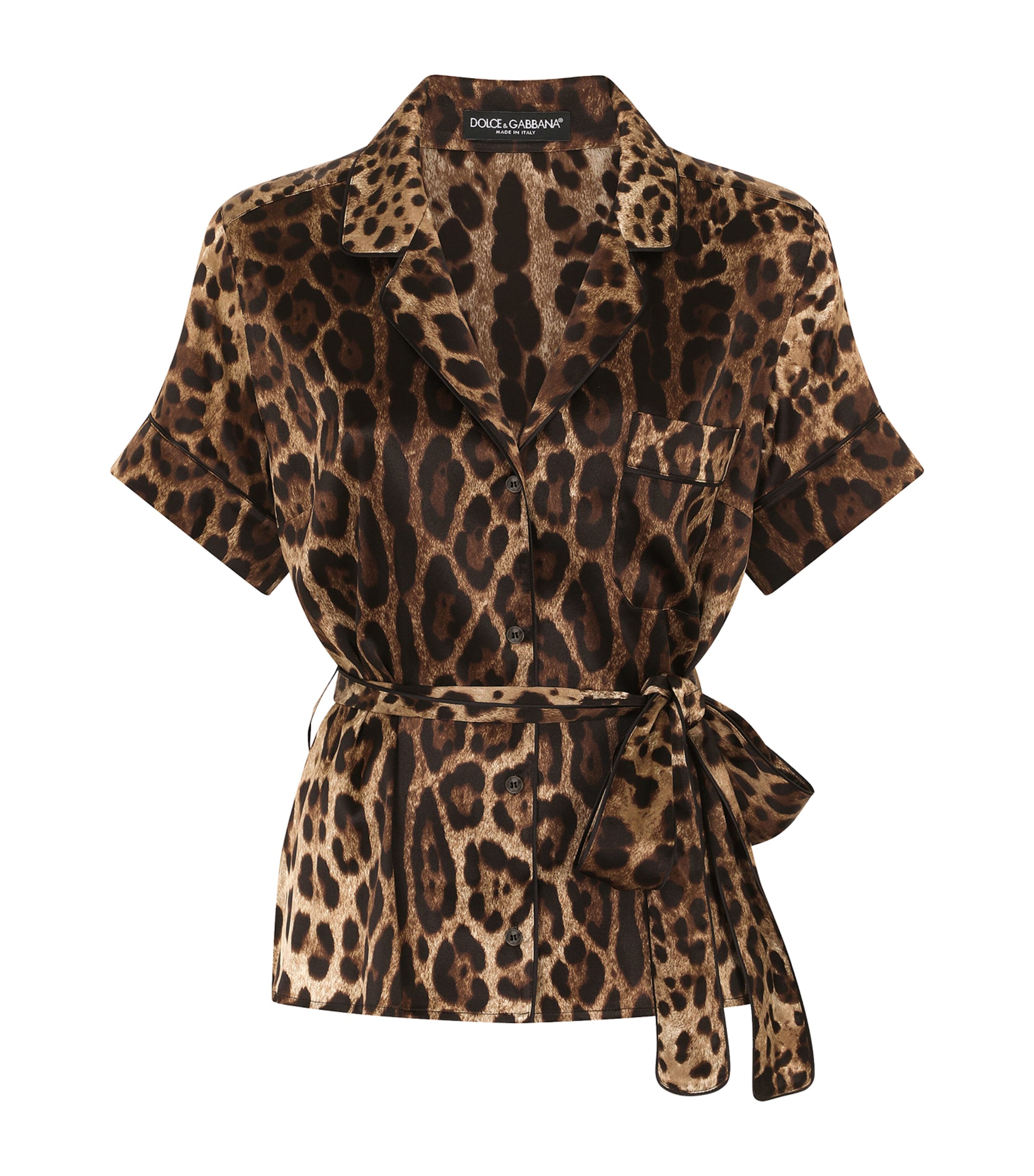 Dolce & Gabbana Belted Silk Shirt