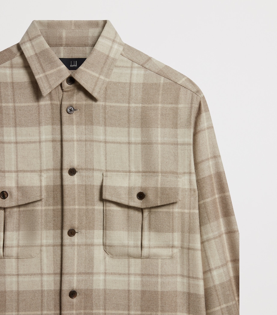 Cashmere Tartan Overshirt 105NATURAL Image 6