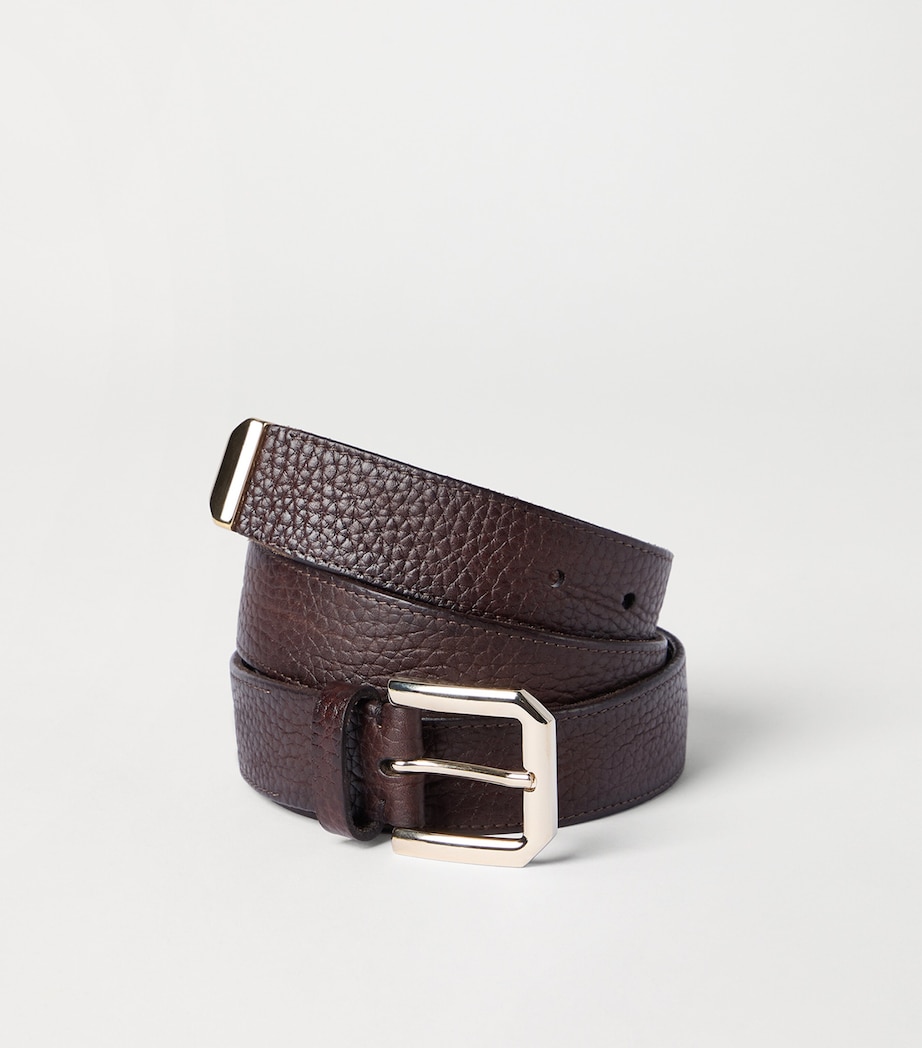 Grained Leather Buckle Belt C6074 Image 3