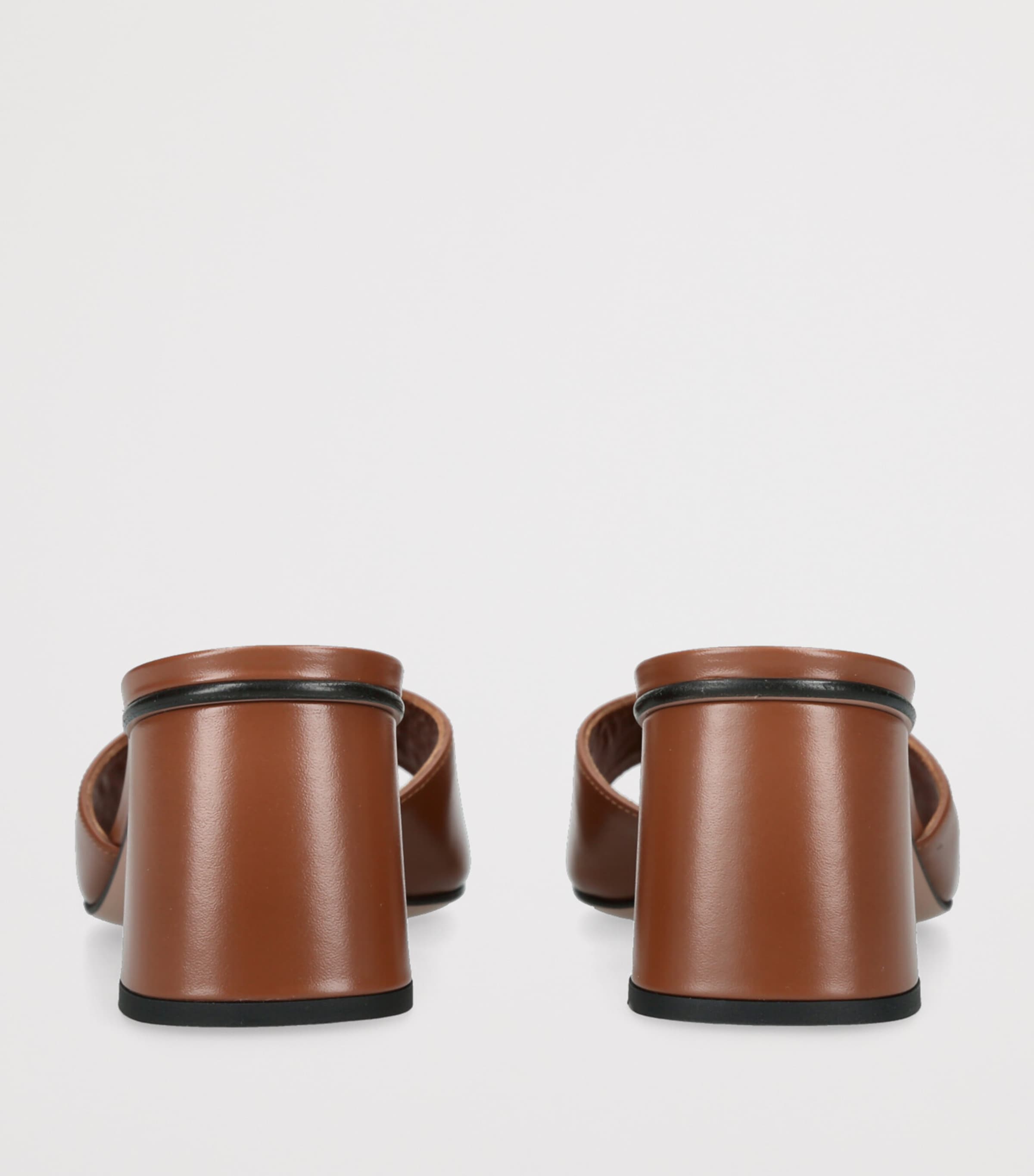 Valentino Garavani Leather VLogo Mules 60 Mid Brown Image 2