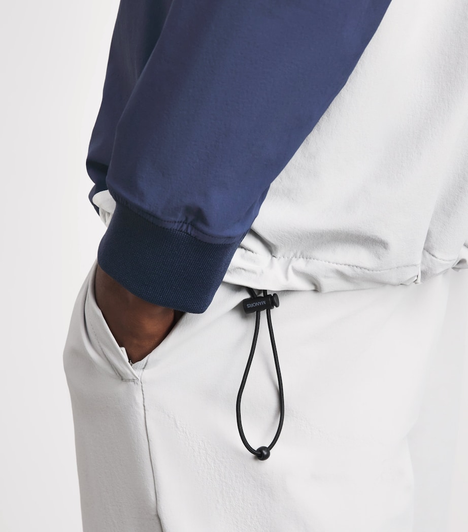 Manors Mens Gailes Windbreaker Sweatshirt Navy Image 3