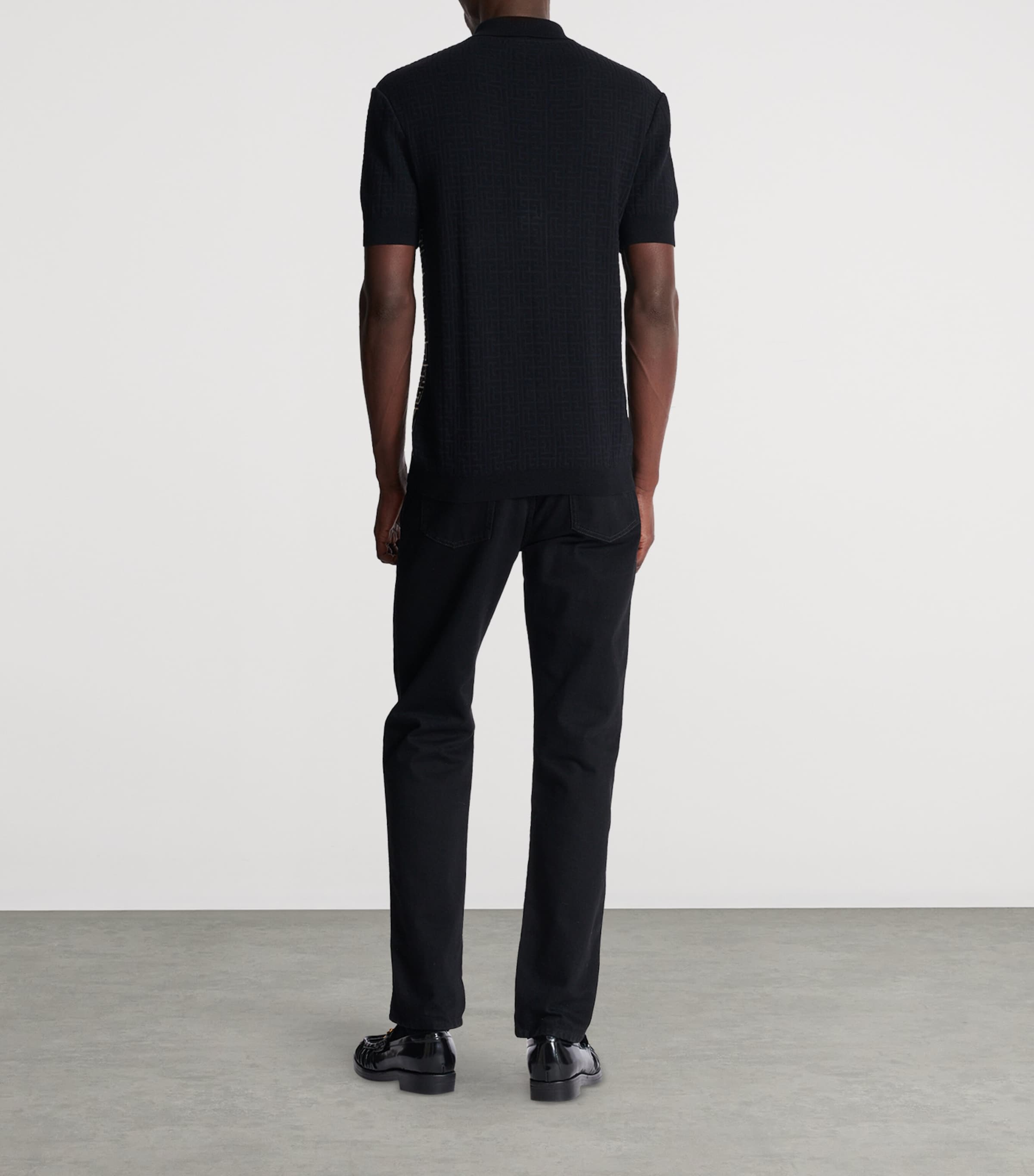 Knitted Labyrinth Polo Shirt GFE IVOIRE/NOIR Image 6