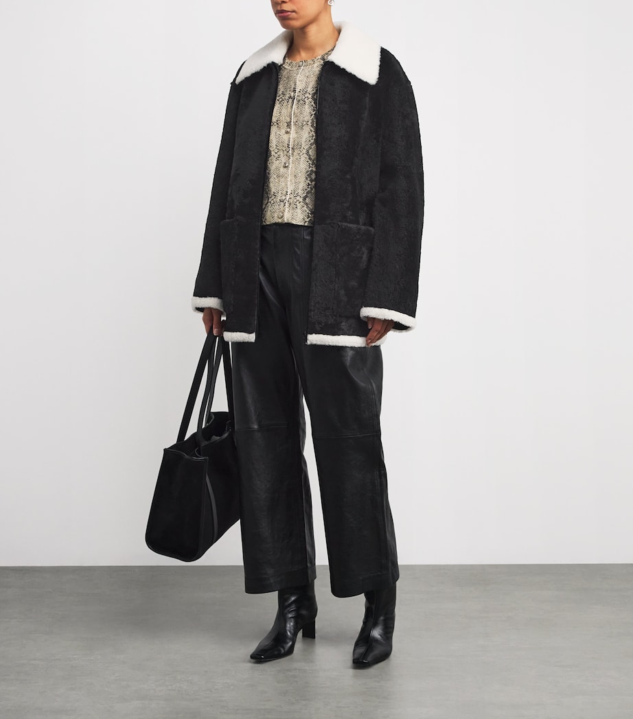 Lamb Shearling Jacket BLACK Image 2