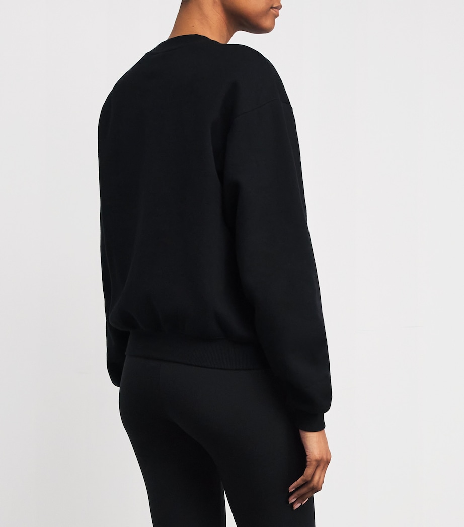 Cotton-Blend Fleece Classic Sweatshirt ONYX Image 4