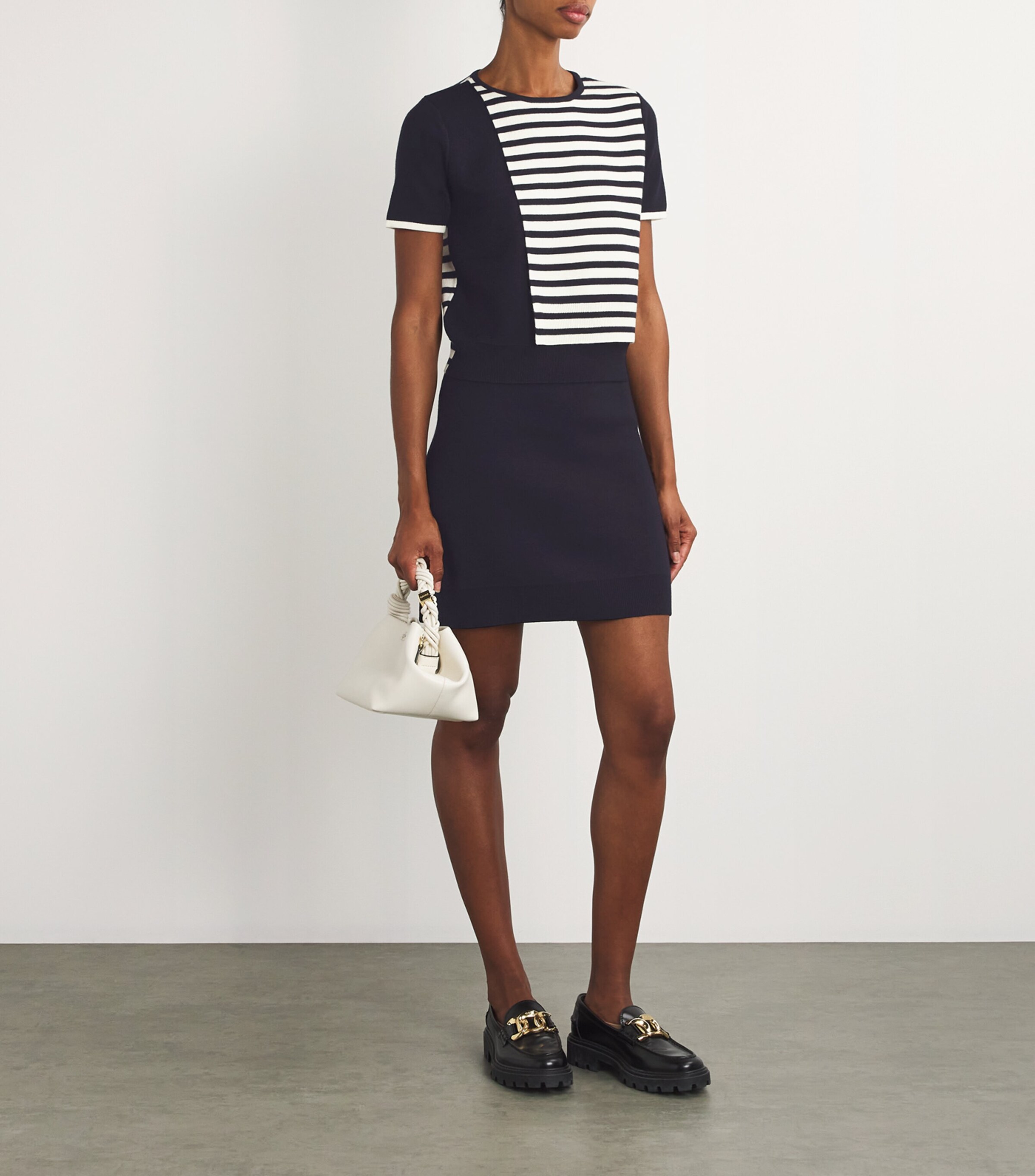 Claudie Pierlot Short-Sleeve Striped Sweater Harrods CA