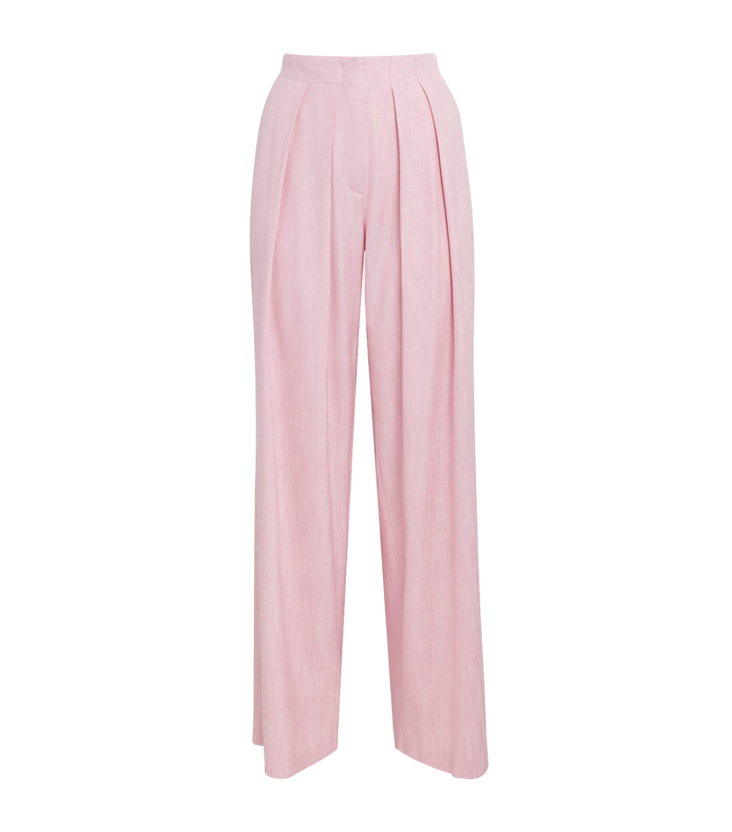 Maje Wide-leg Tailored Trousers In Pink