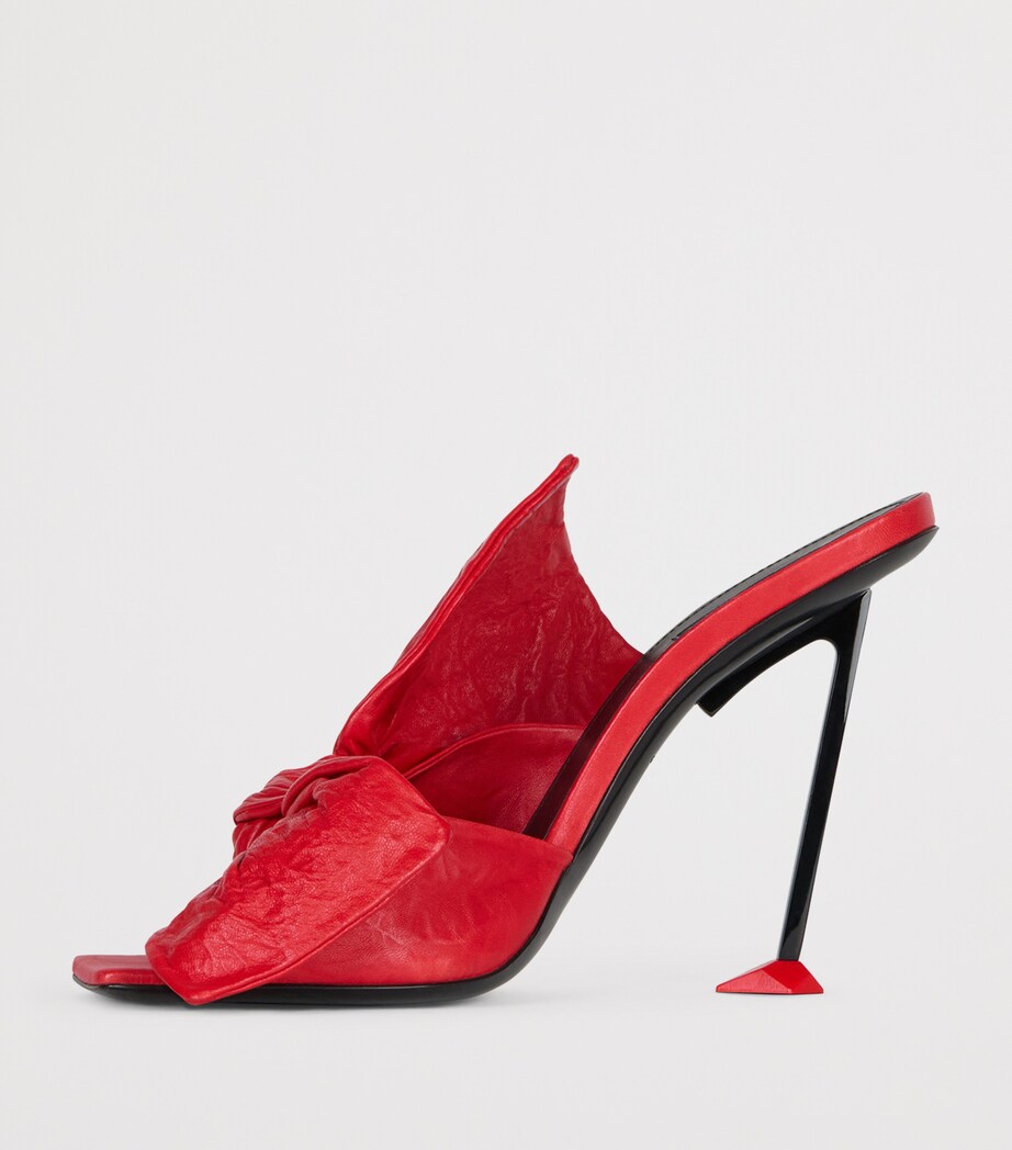 Givenchy Leather Boudoir Bow Sandals 95 Vermillon Image 3