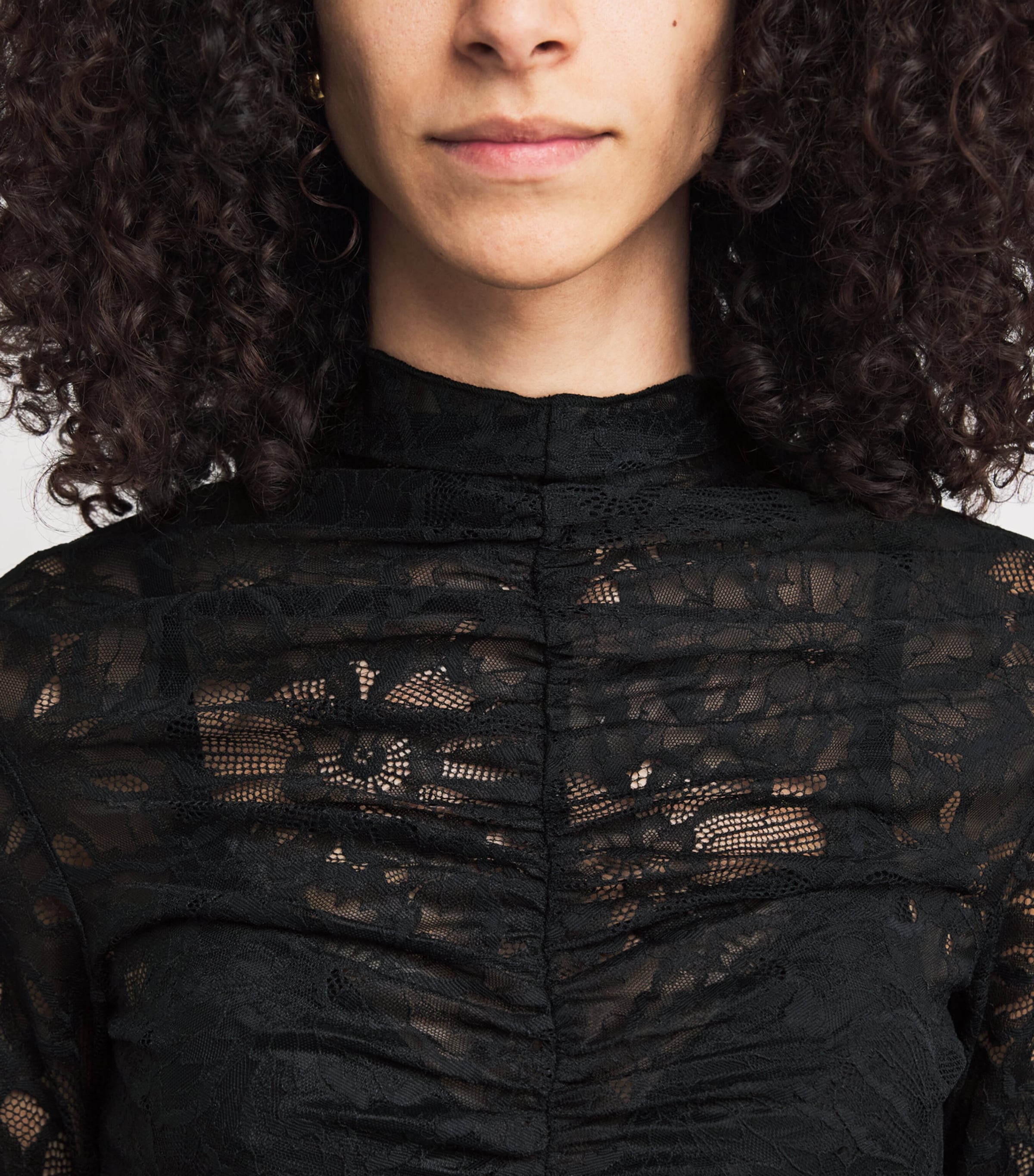 Lace Eleri Long-Sleeve Top DBLK BLACK Image 6