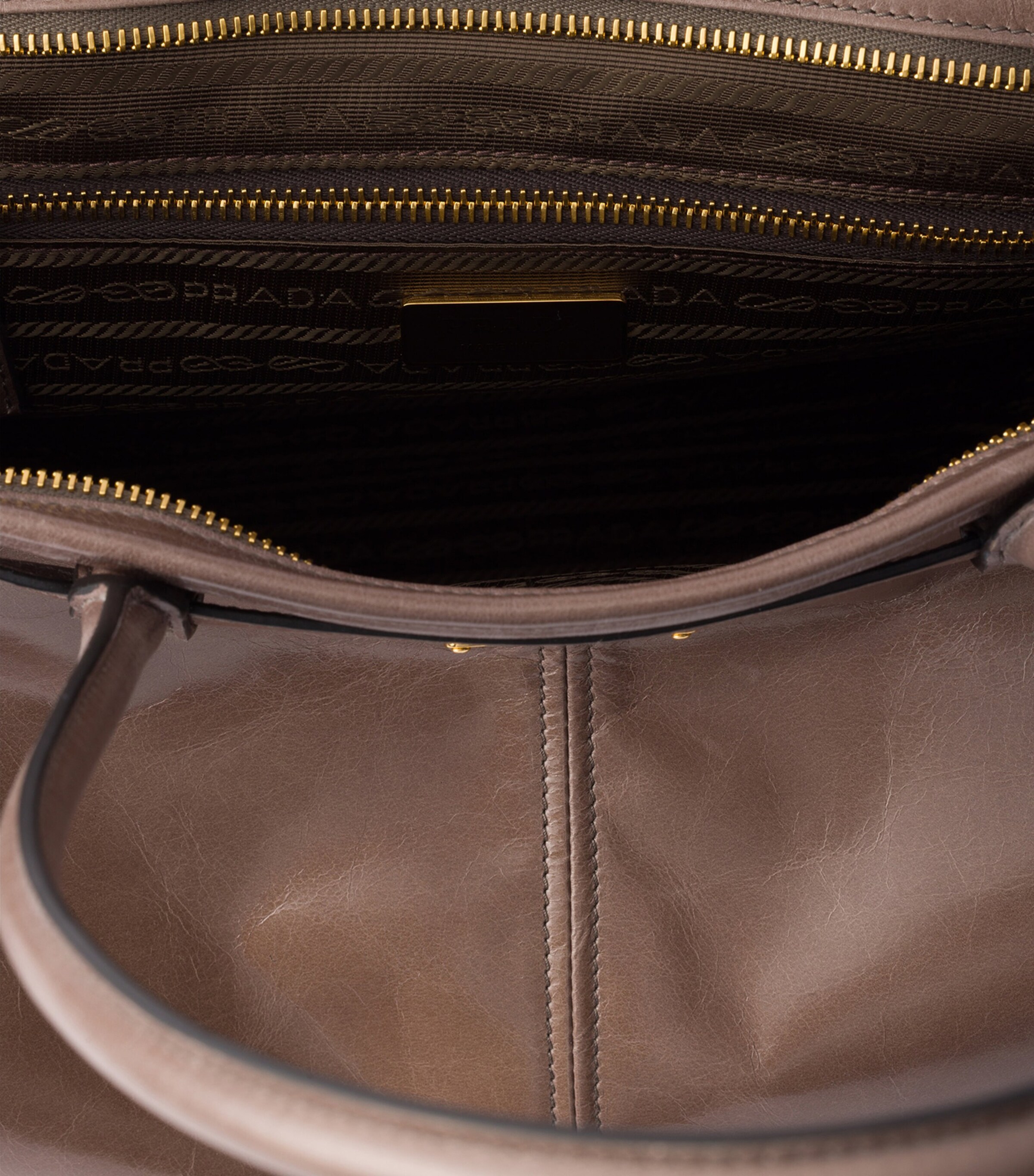 Prada Extra Large Leather Bonnie Top-Handle Bag Image 4