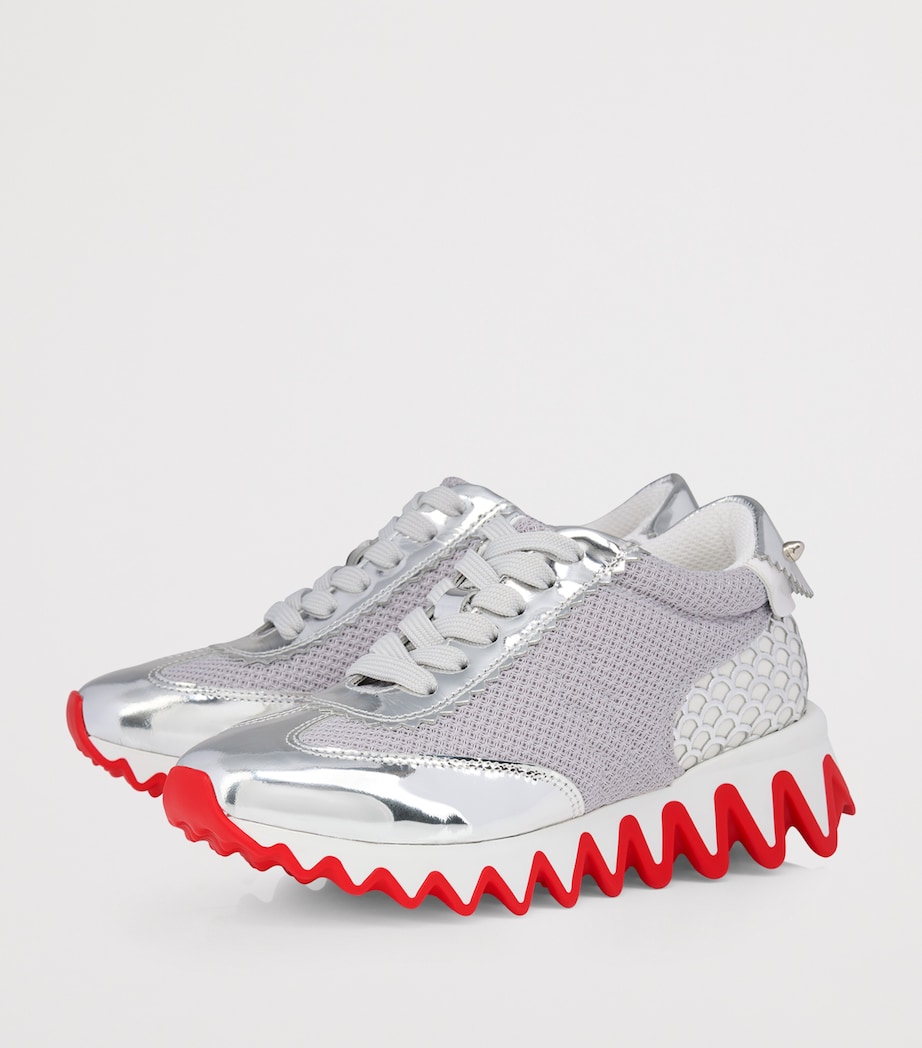 Mini Shark Leather-Mesh Sneakers CN1H Image 2