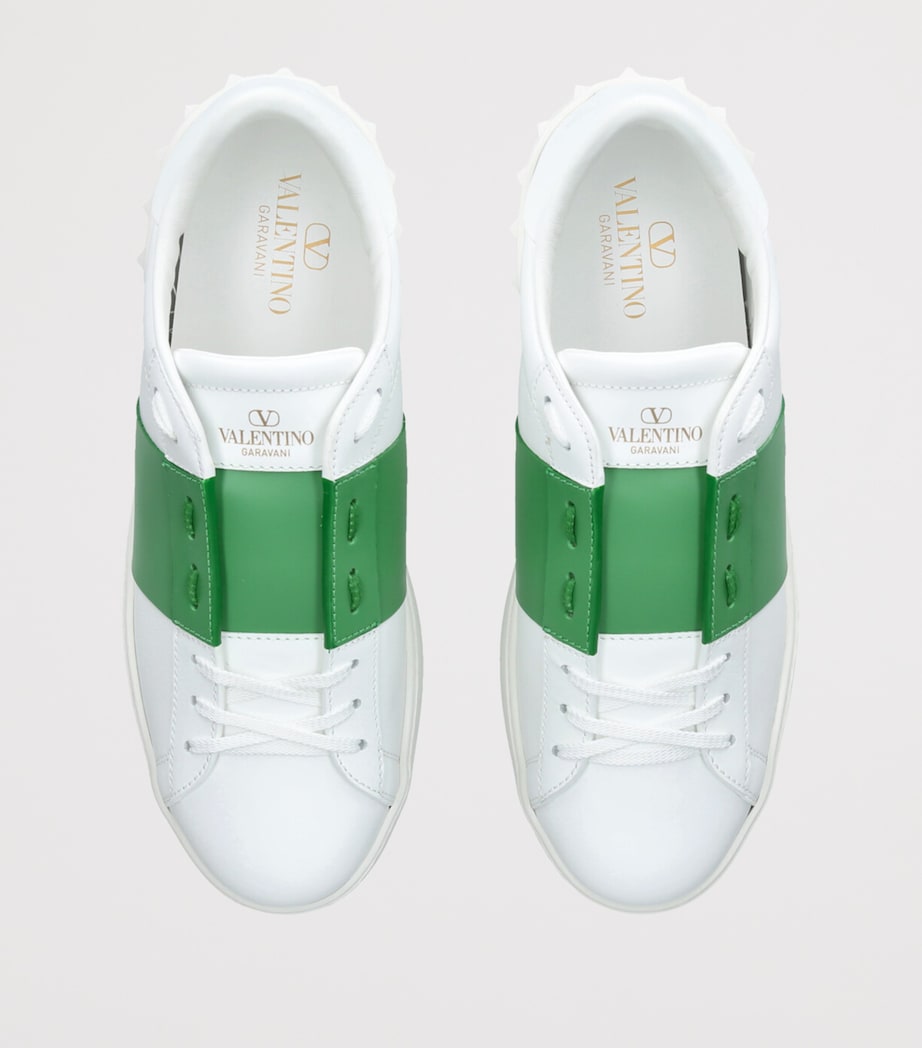 Leather Open Sneakers WHITE/OTH Image 4