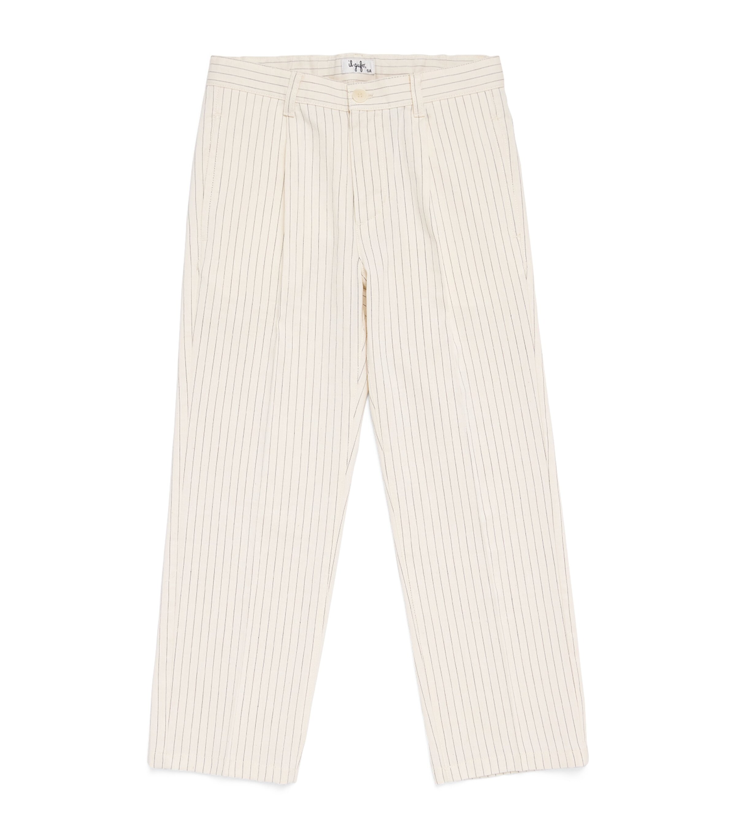 Il Gufo Cotton-Blend Striped Tailored Trousers (2-12 Years) Milk Image 1