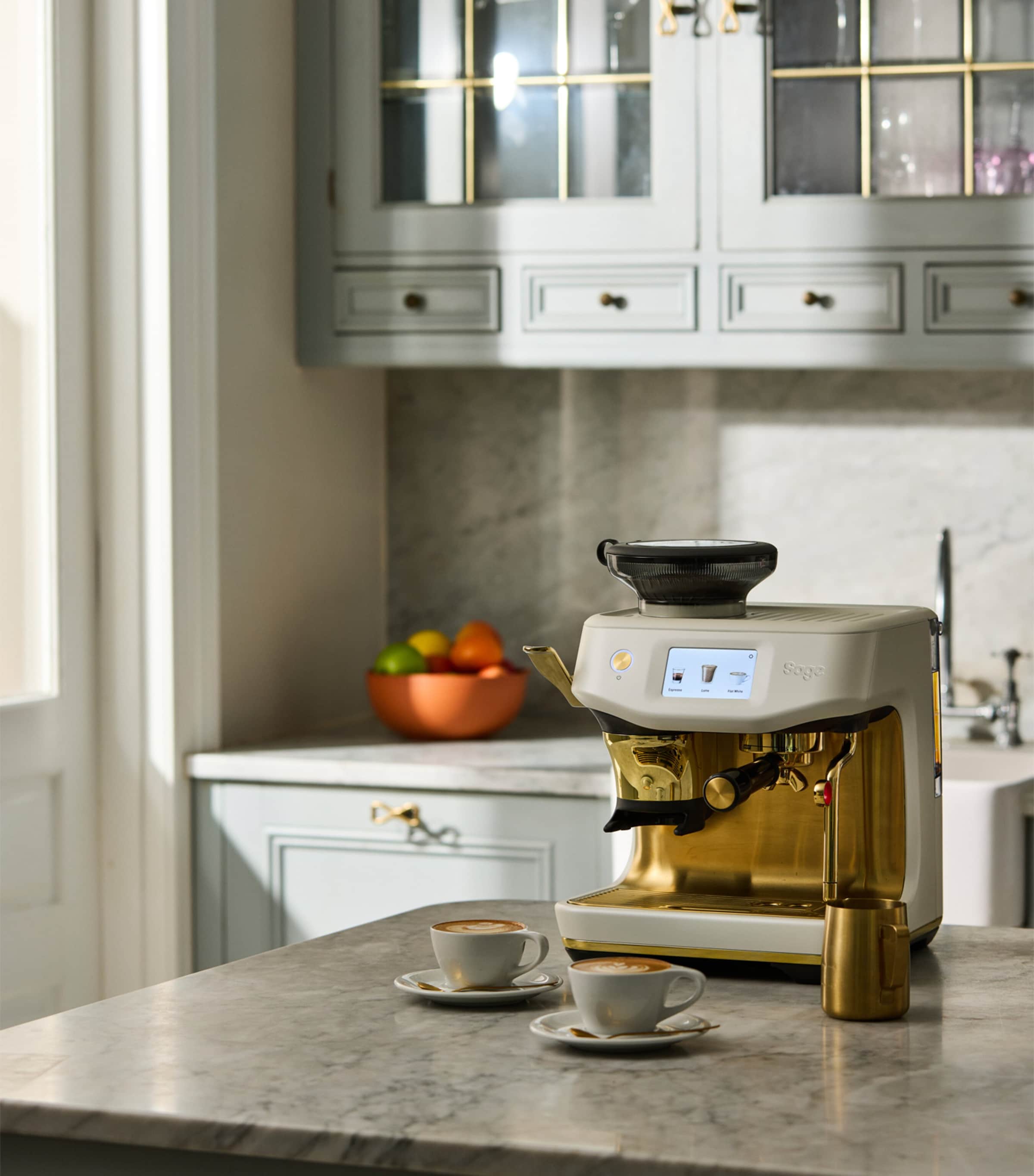 The Barista Touch Impress Coffee Machine SEA SALT WHITE BRASS Image 8