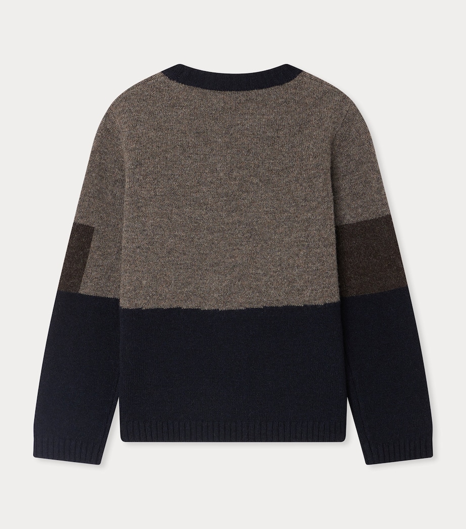 Wool Jacquard Jean Sweater (10-14 Years) BLEU NUIT Image 2