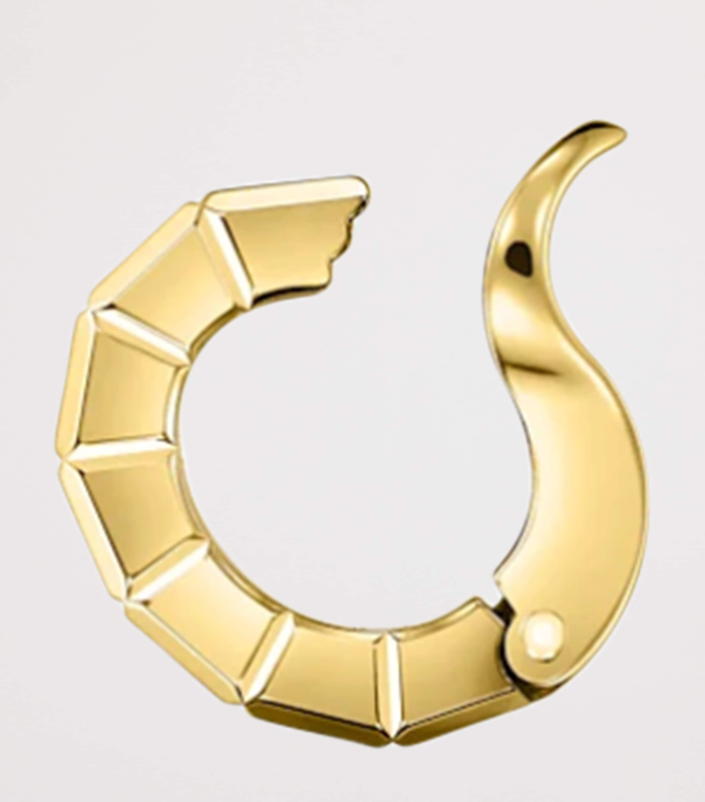 Yellow Gold Ice Cube Single Clip-On Earring 18K YELLOW GOLD Image 2