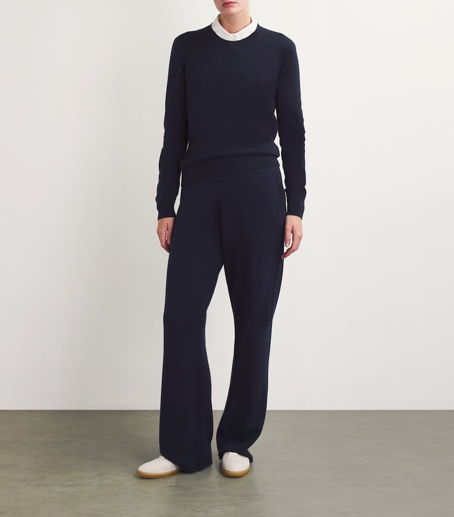 Cashmere Wide-Leg Sweatpants T&D NAVY Image 2