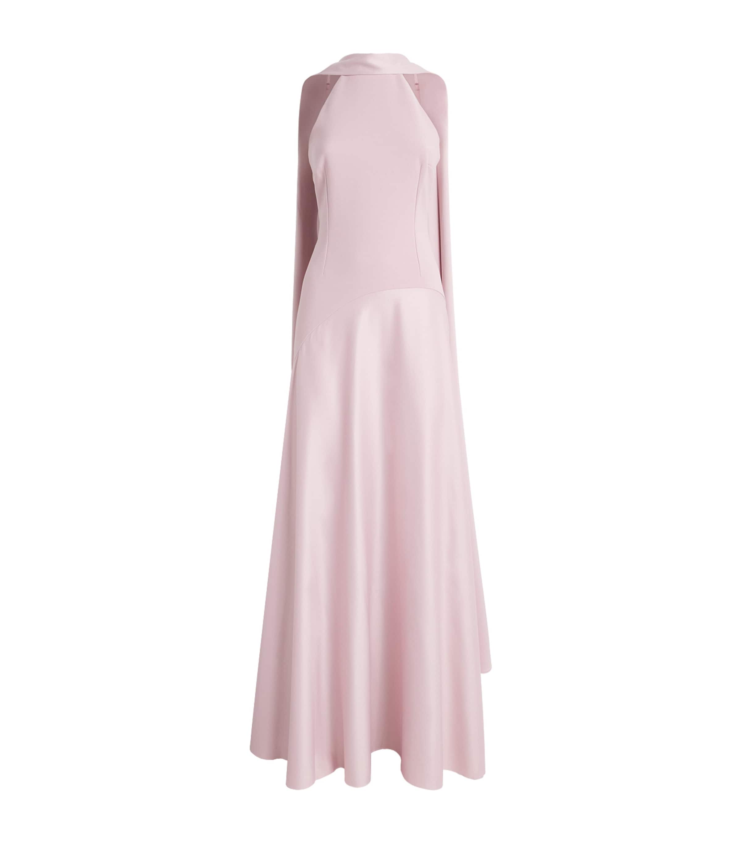 Solace London Womens Draped Cece Gown Petal Pink Image 1