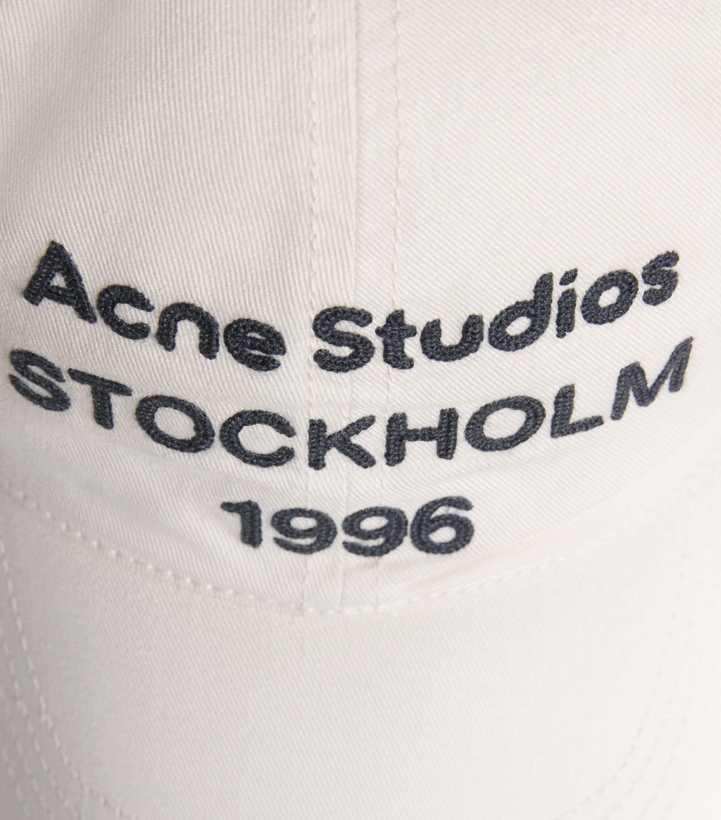 Acne Studios Cotton Logo Cap Dusty White Image 4