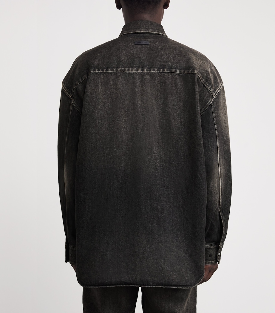 Denim Overshirt WORN BLACK Image 4