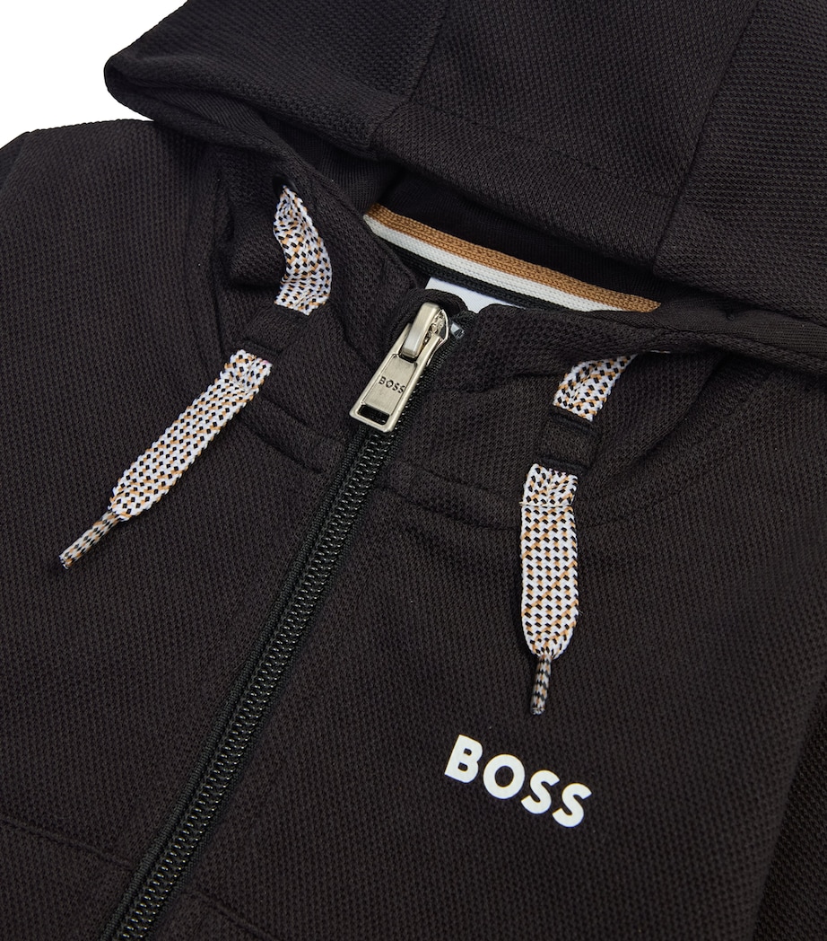 Logo Zip-Up Hoodie (3 Months-3 Years) BLACK Image 2