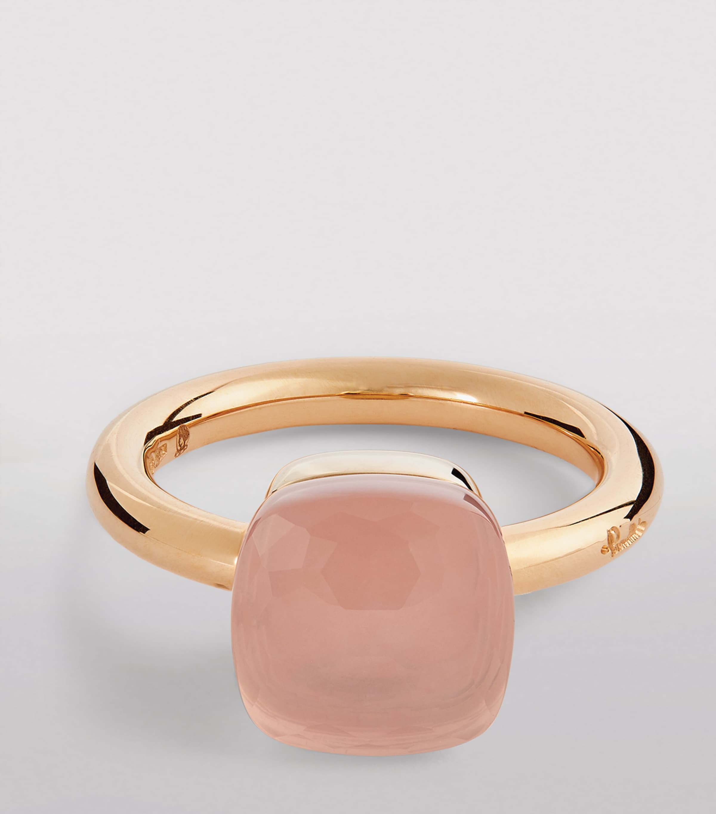Mixed Gold and Pink Quartz Nudo Classic Ring 000QR Image 3