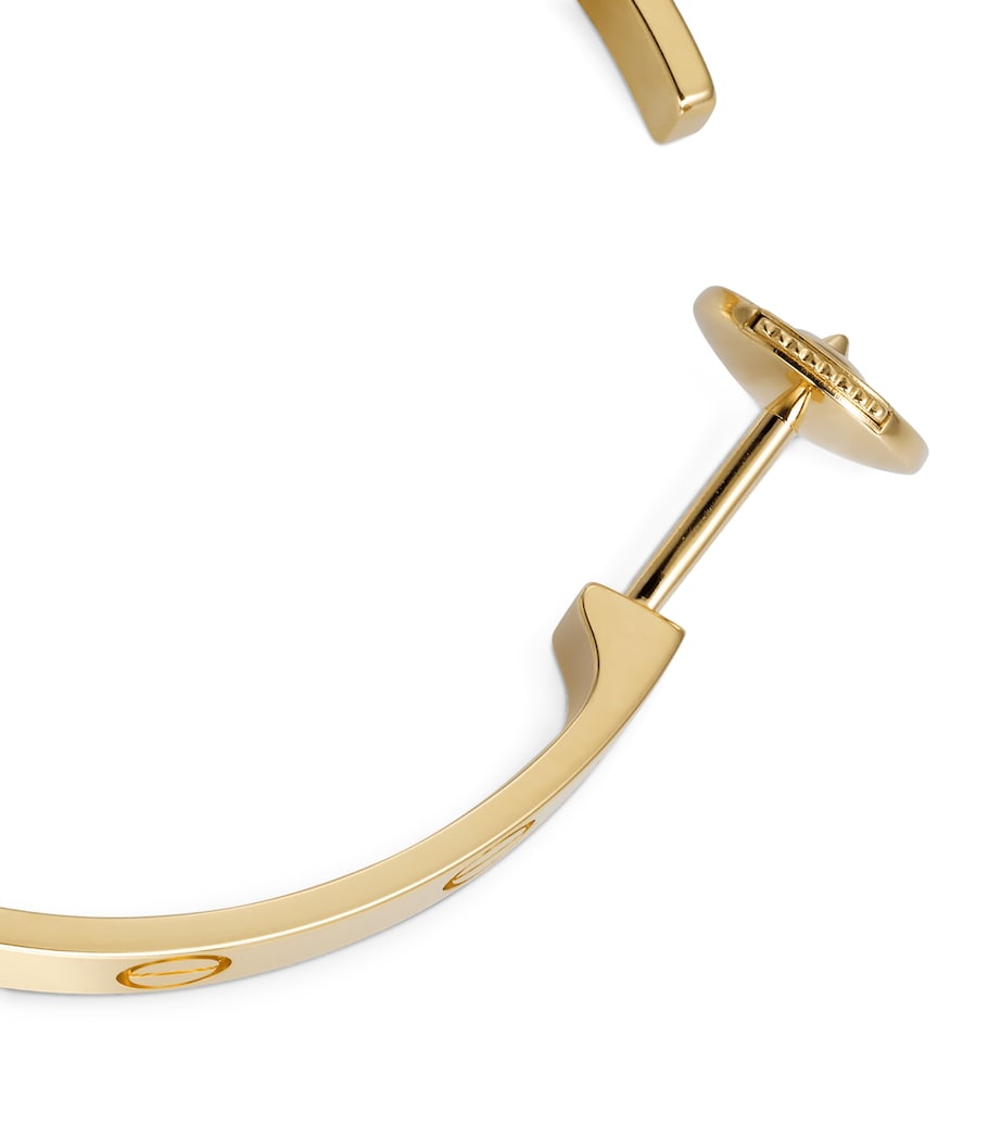 Yellow Gold LOVE Hoop Earrings YELLOW GOLD Image 4