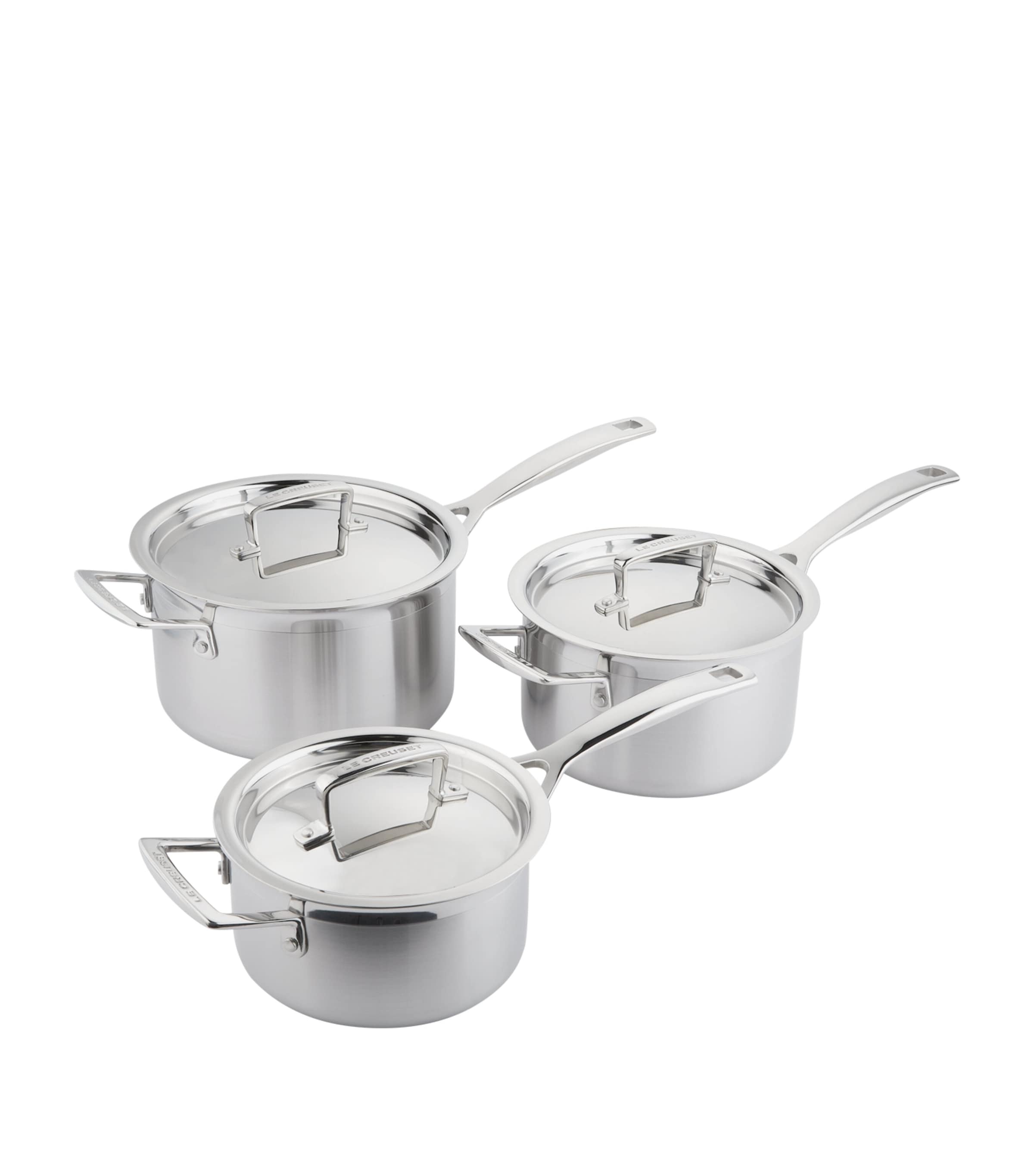 3-Ply Stainless Steel Saucepans (Set of 3) STEEL Image 2