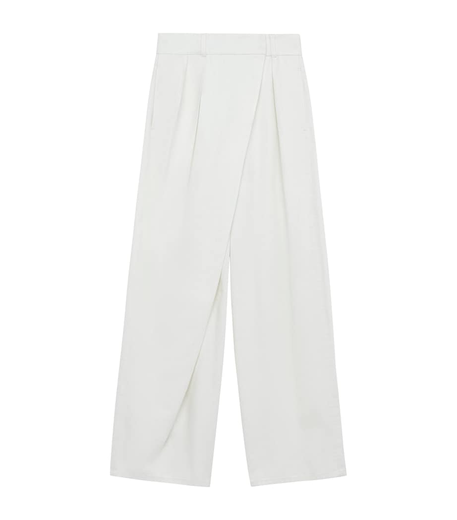 Wrap Wide-Leg Jeans WHITE Image 1