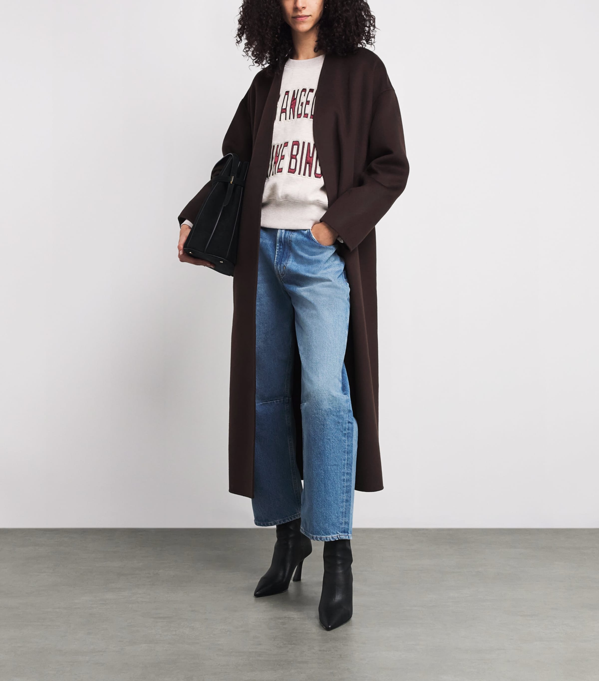 Wool-Cashmere Hunter Coat  DEEP BROWN Image 2