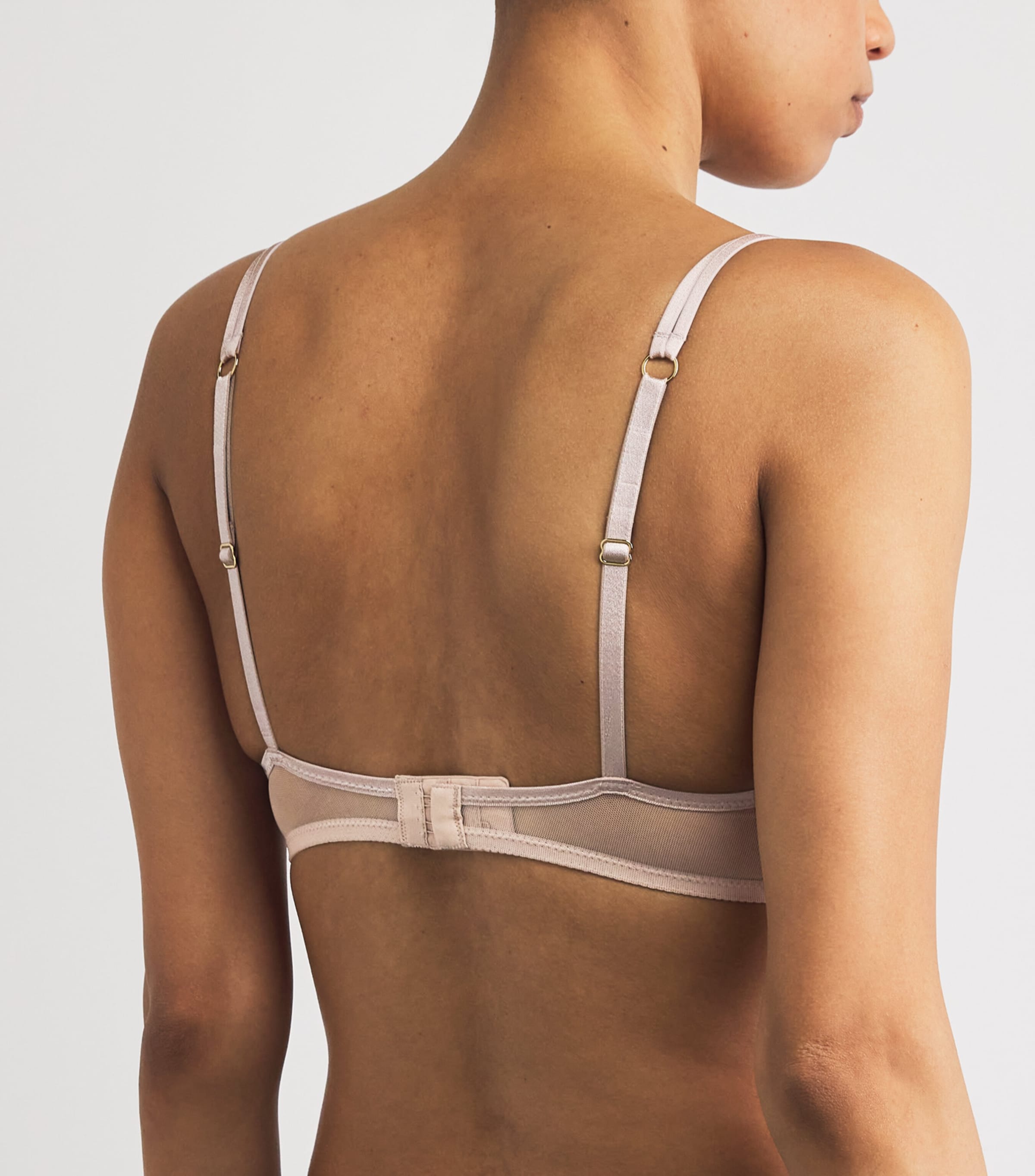 Aubade Womens Cosmic Romance Half-Cup Bra Sand Rose Image 3