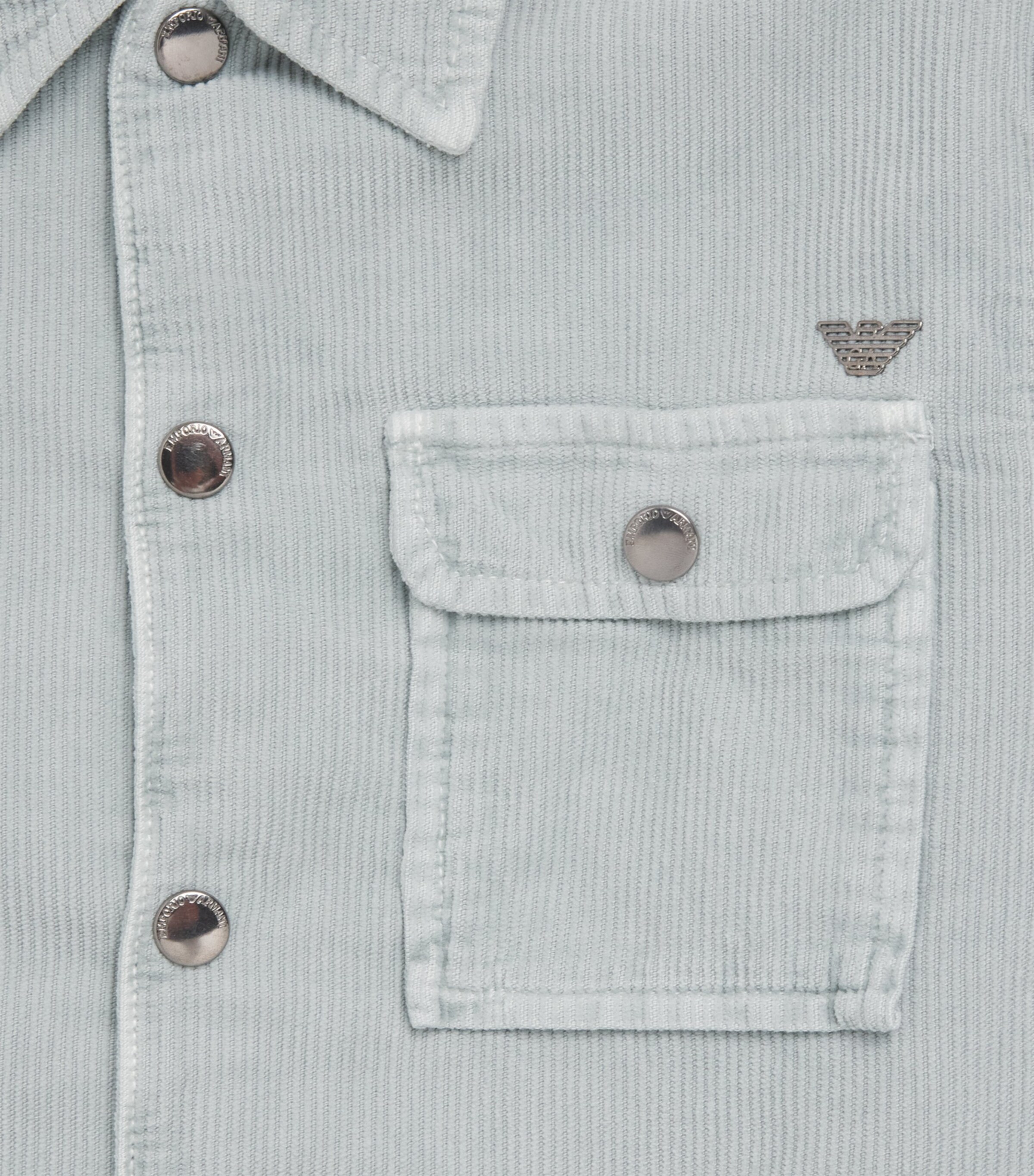 Emporio Armani Kids Corduroy Overshirt (4-16 Years) Iceberg Green Image 3