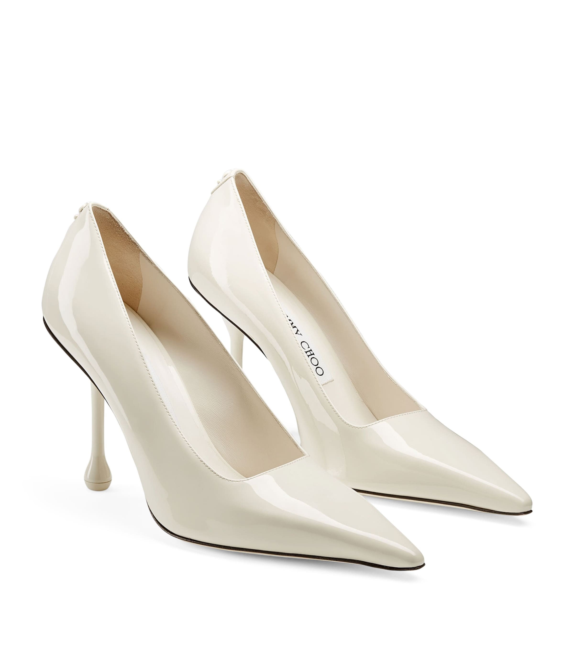 Jimmy Choo Ixia 95 Leather Pumps Latte Image 3