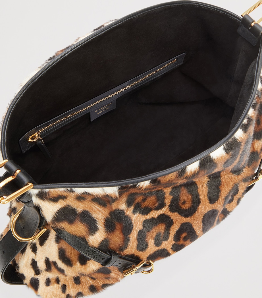 Medium Leather Voyou Shoulder Bag BLACK/BEIGE Image 4