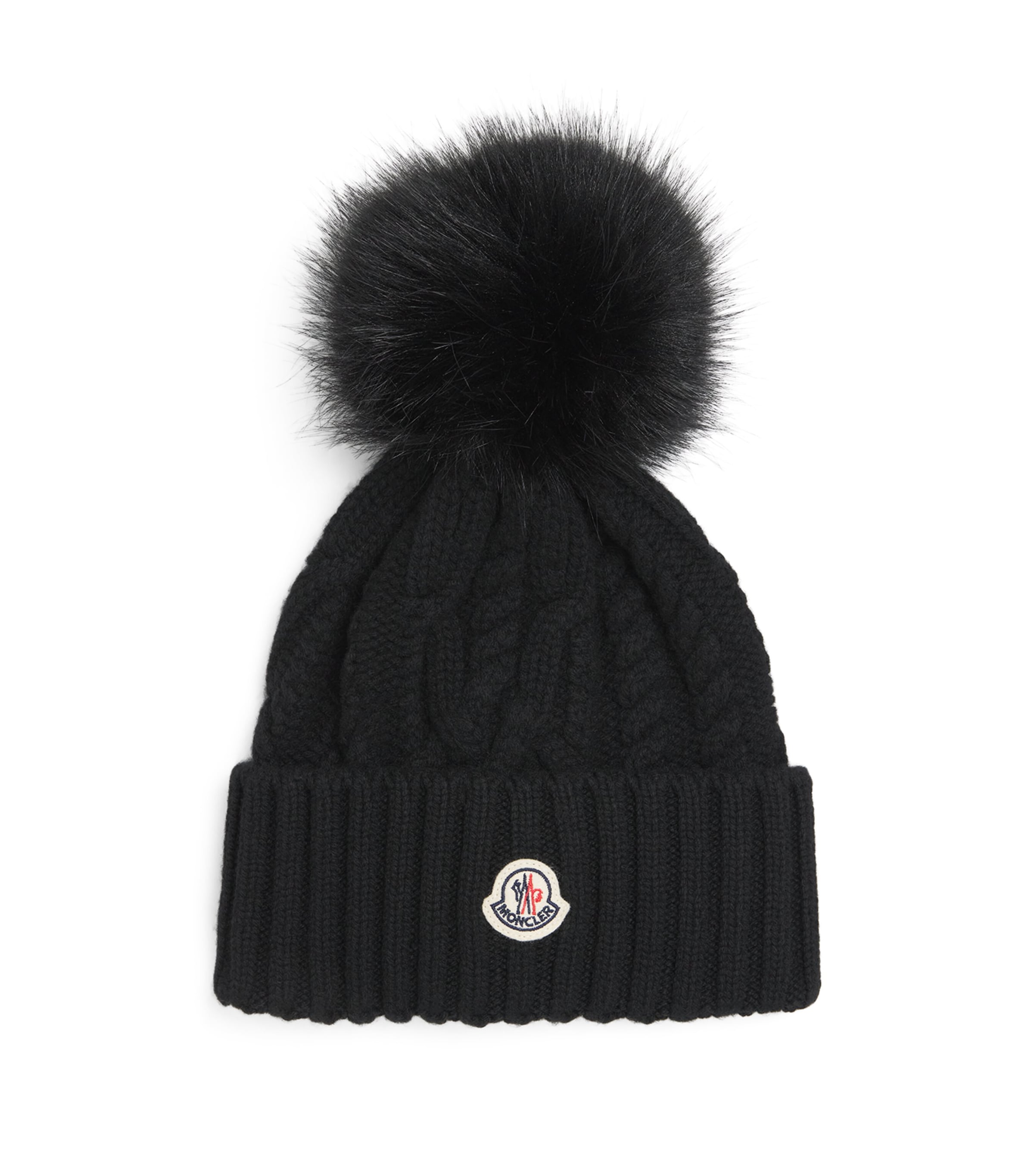Moncler Virgin Wool-cashmere Pom-pom Beanie In Black