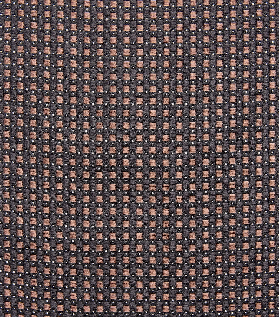 Pal Zileri Silk Jacquard Pocket Square Brown Image 3