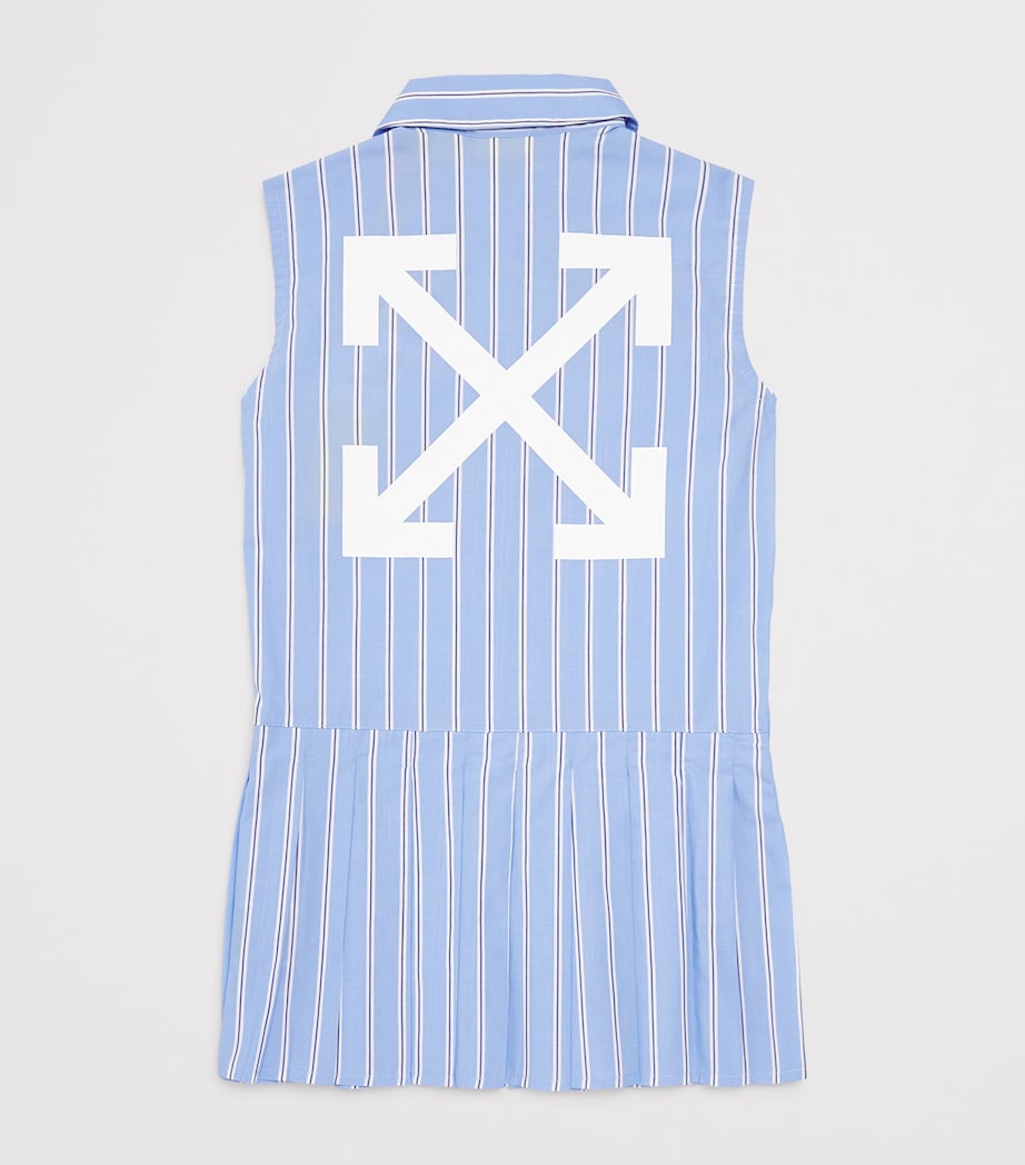 Cotton Stripe Arrows Dress (4-12+ Years) SKY BLUE Image 2