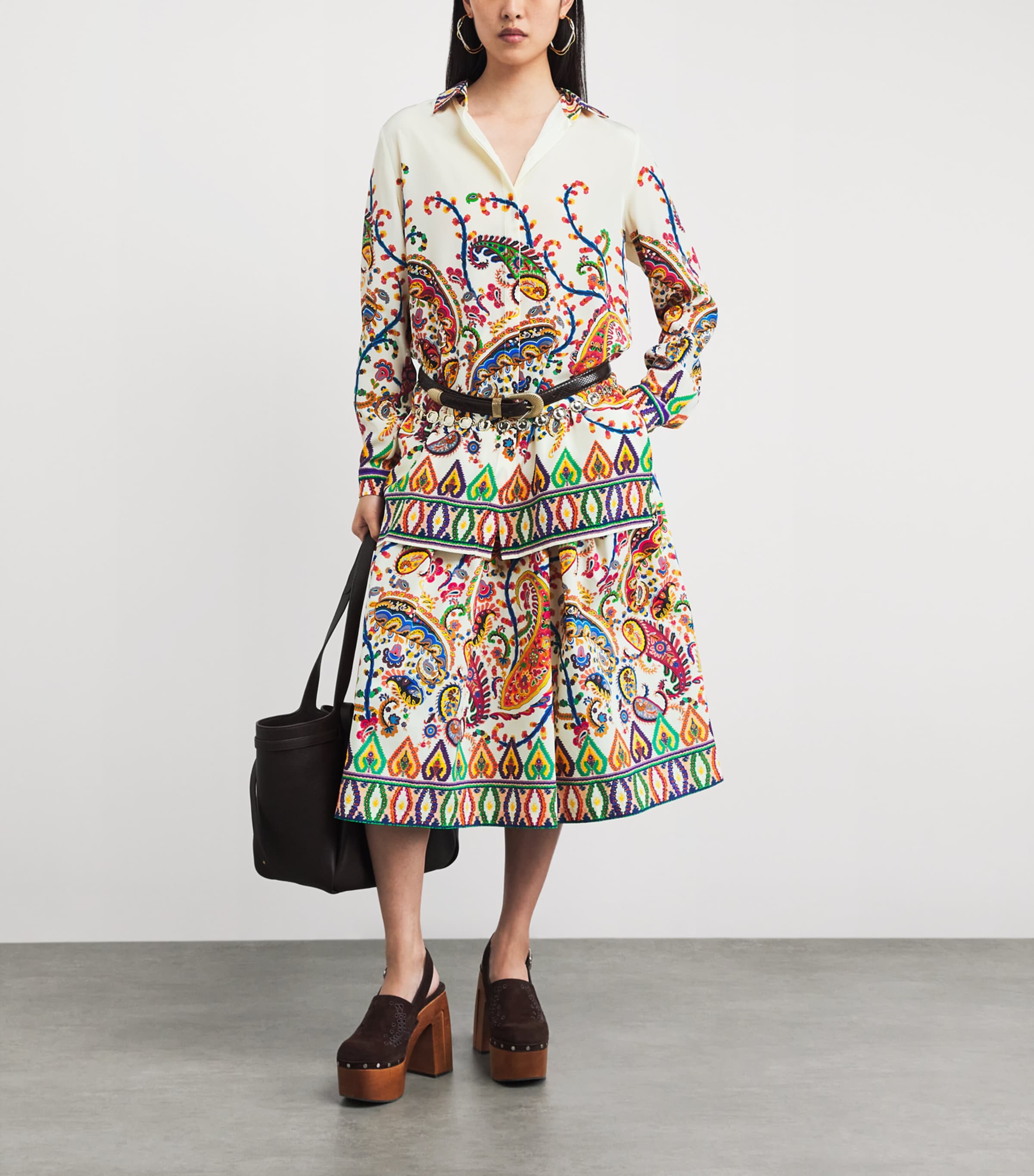 Cotton Paisley Midi Skirt X0800 Image 2