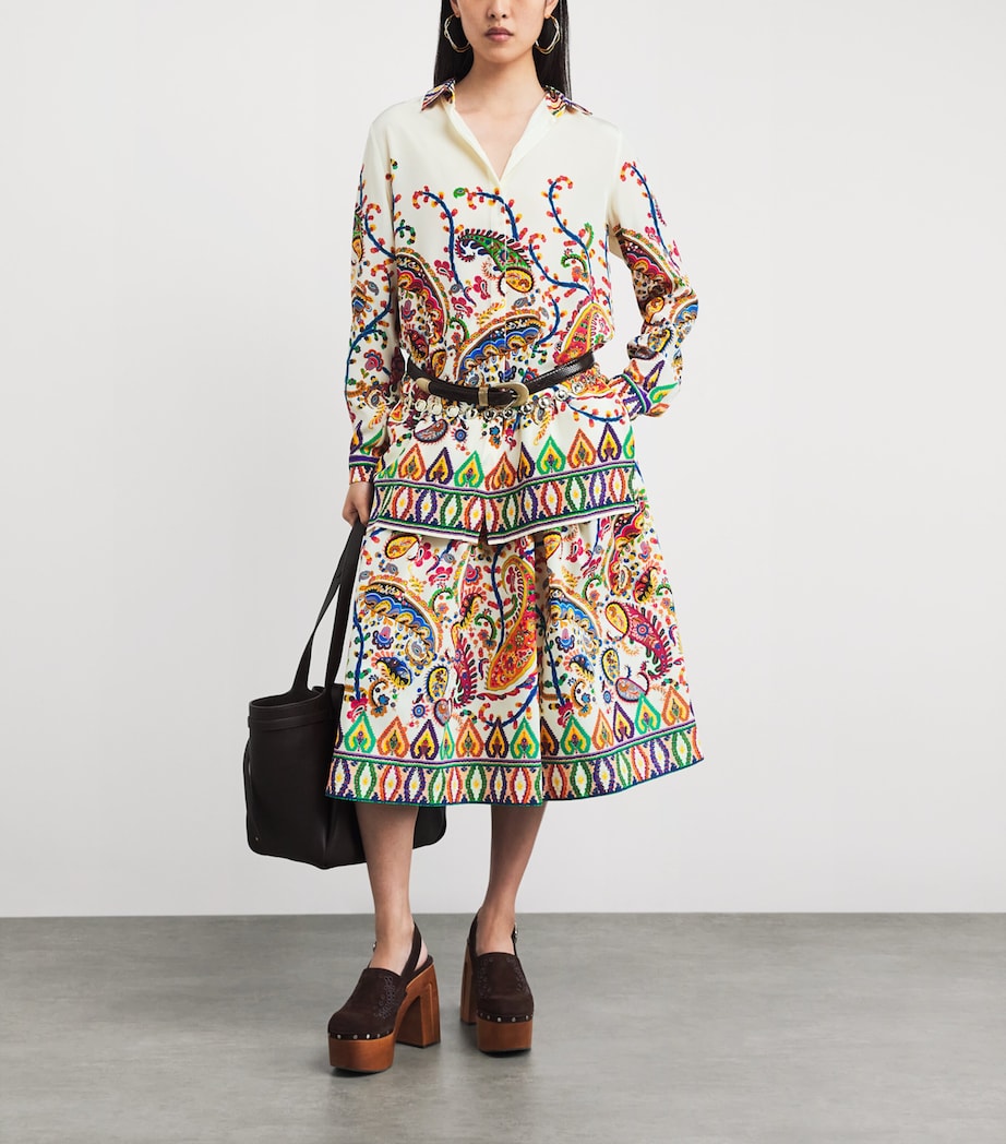 Cotton Paisley Midi Skirt X0800 Image 2