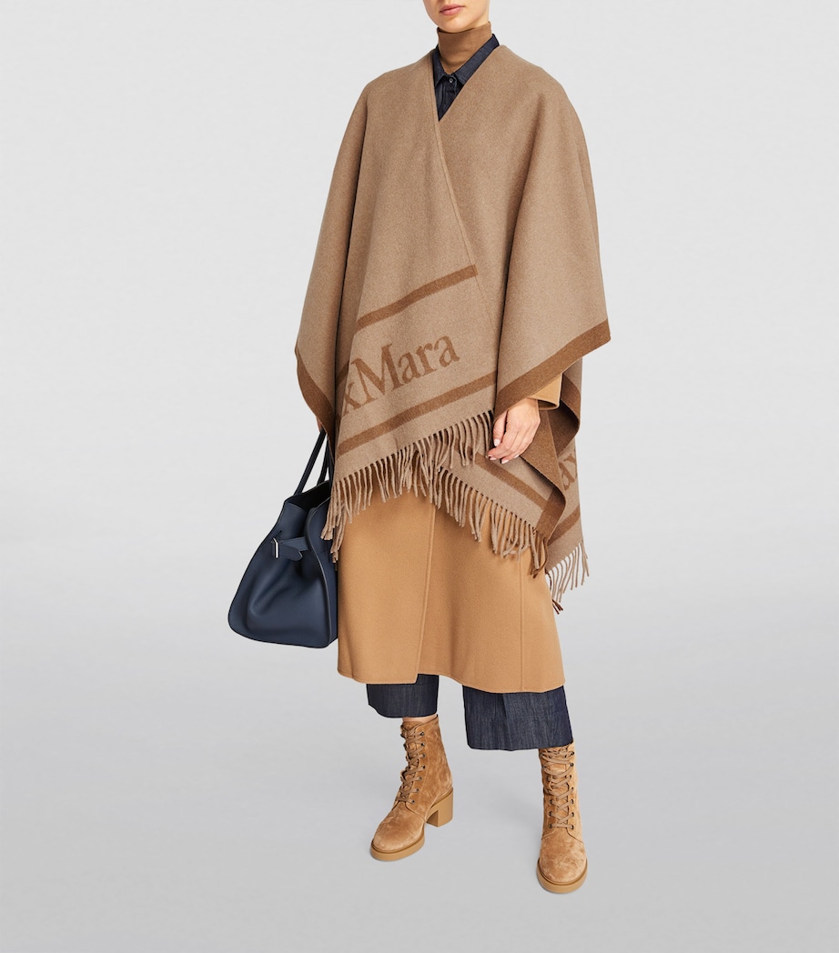 Wool Jacquard Hilde Cape CAMEL Image 2