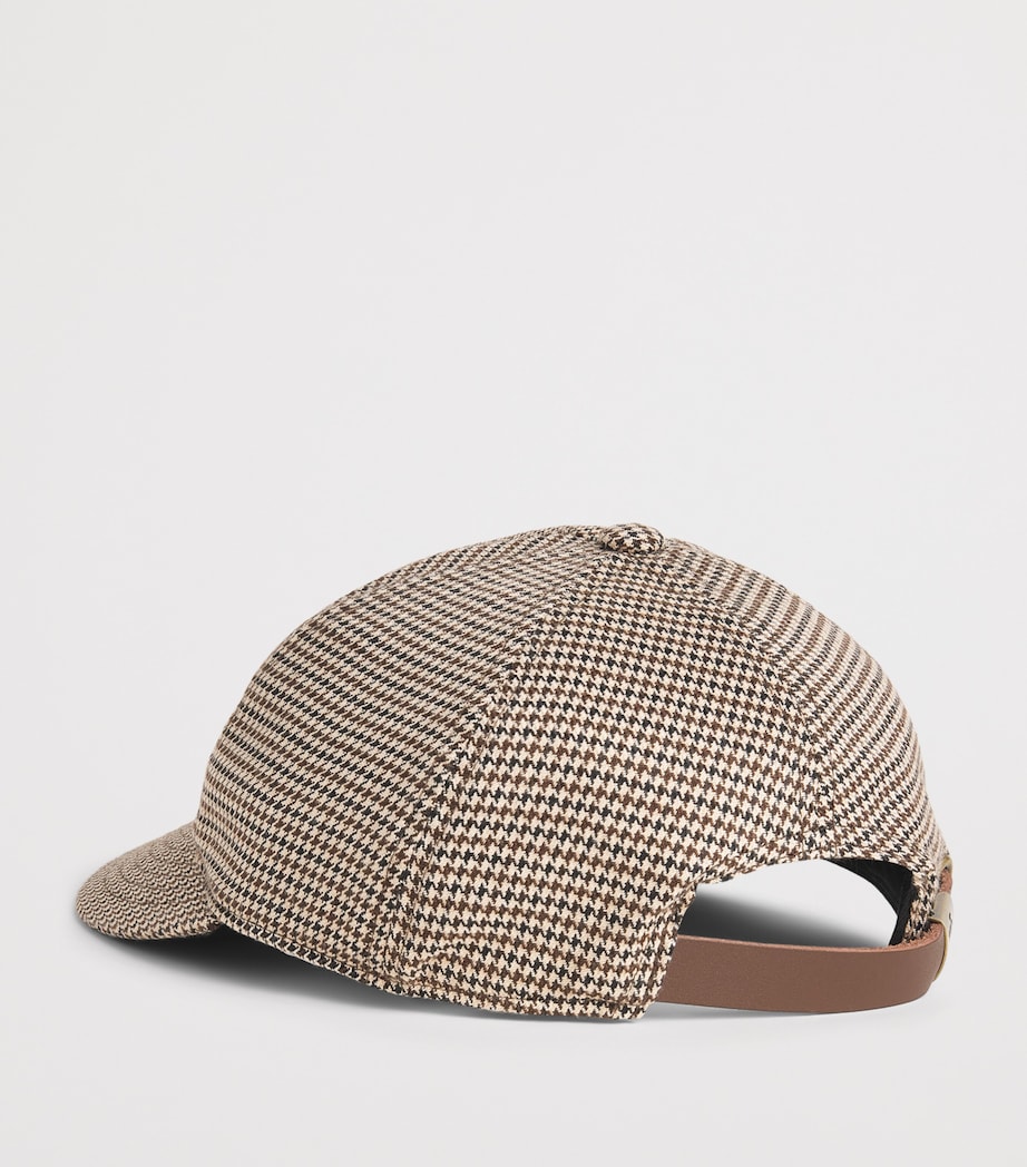about:blank Wool-Blend Monogram Cap Brown/sand Image 3