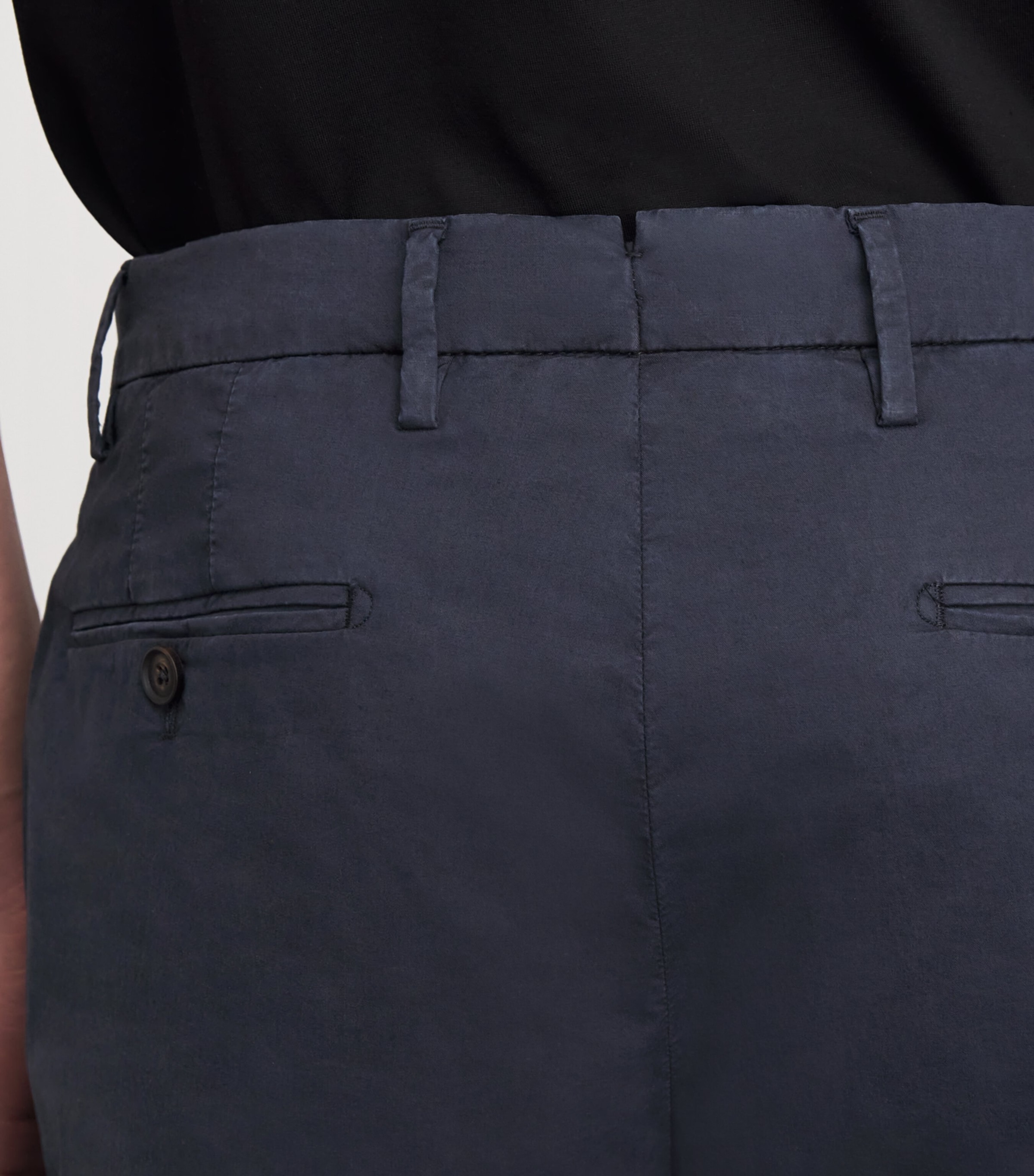 Corneliani Mens Bermuda Chino Shorts Navy Blue Image 3
