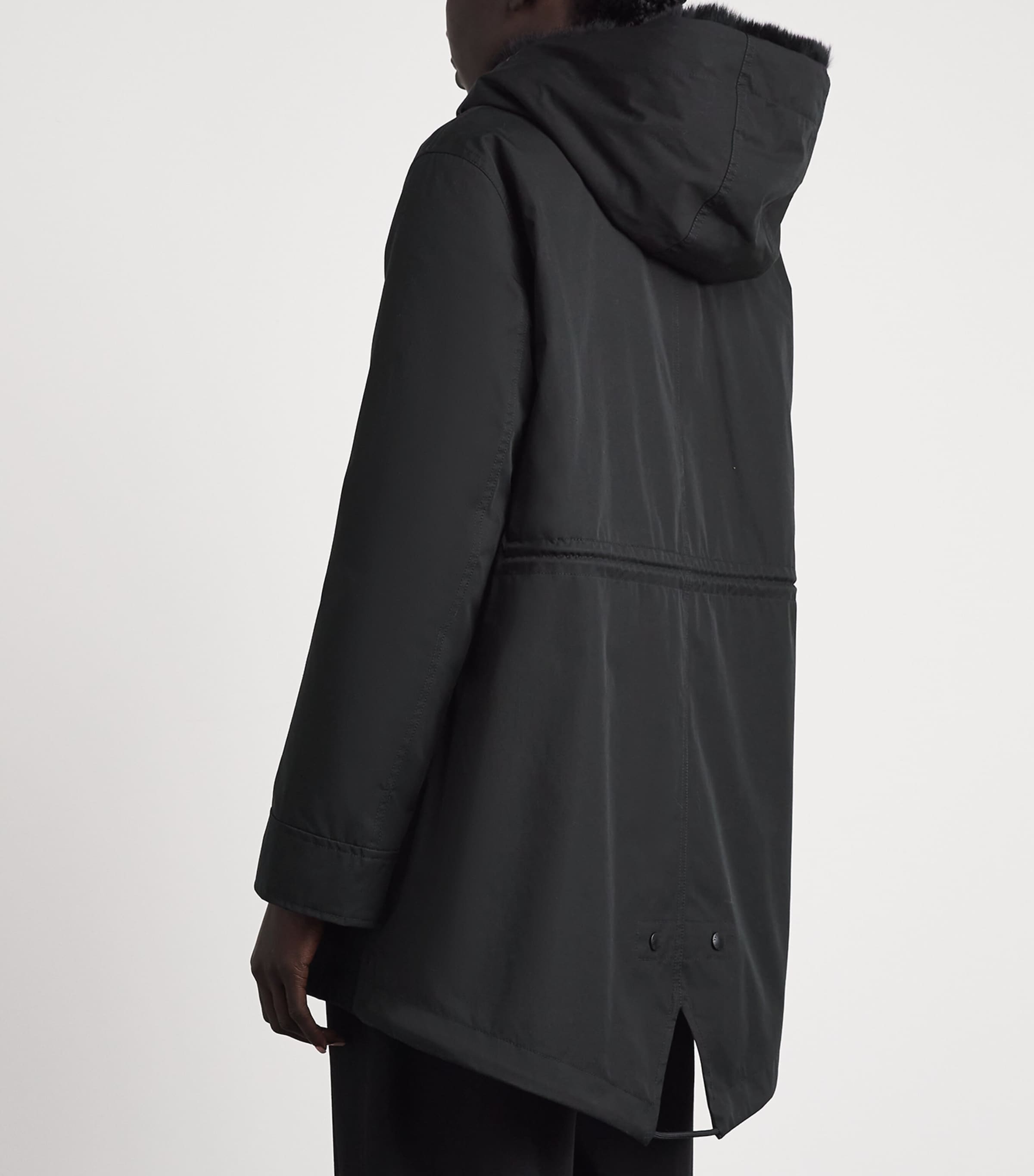 Yves Salomon Womens Down Fur-Trim Technical Parka Coat Image 5