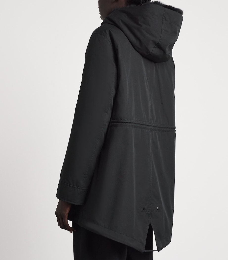 Yves Salomon Womens Down Fur-Trim Technical Parka Coat Image 5