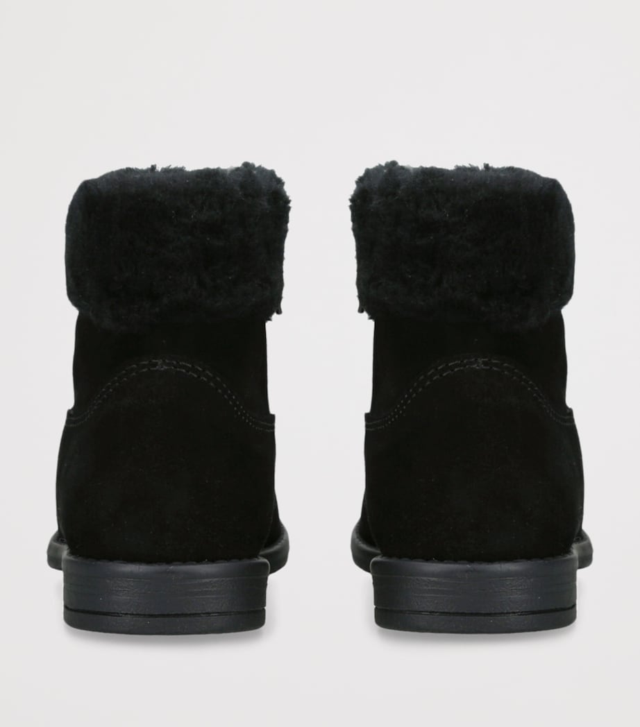 Suede Matilda Ankle Boots BLACK Image 2