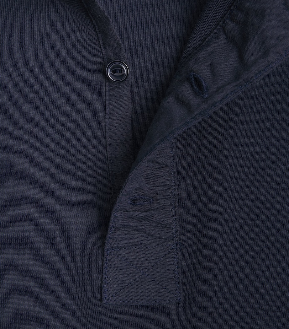 Cotton Henley Midi Dress AVIATOR NAVY Image 5