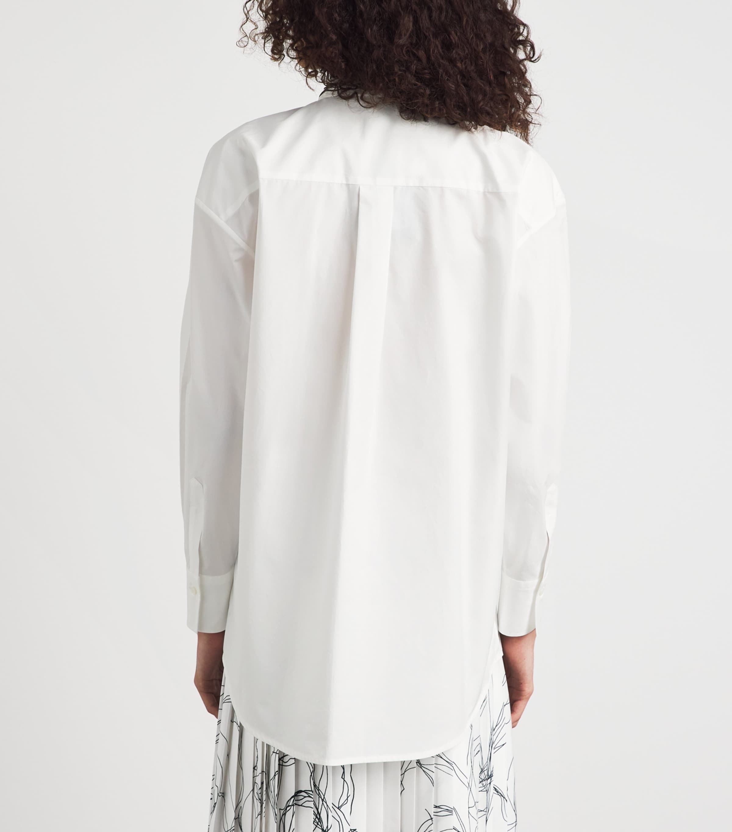 Fabiana Filippi Womens Cotton Embellished Shirt Bianco/blu Image 5