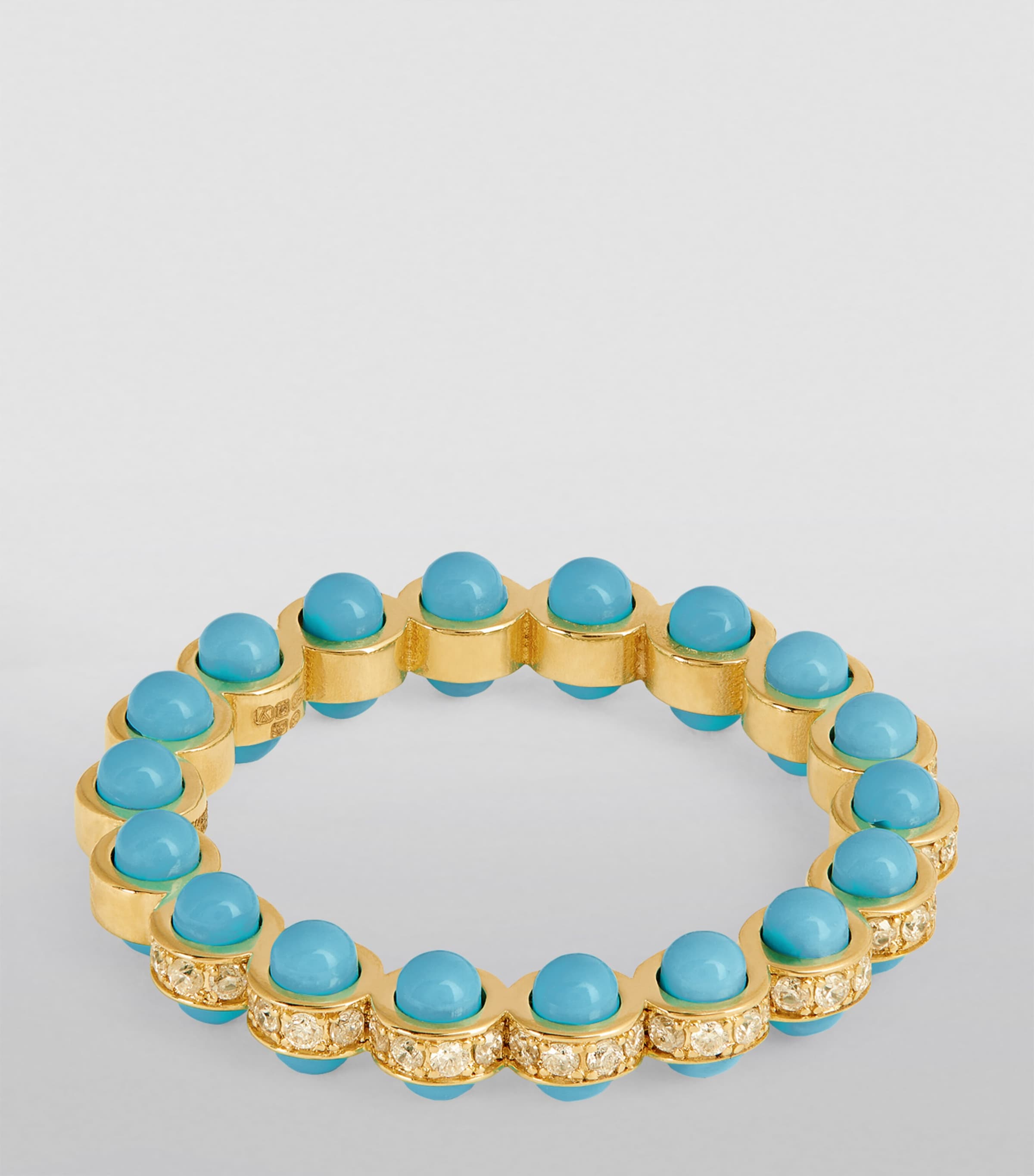 L'ATELIER NAWBAR Yellow Gold, Diamond and Enamel The Cobalt Ring Yellow Gold Image 3